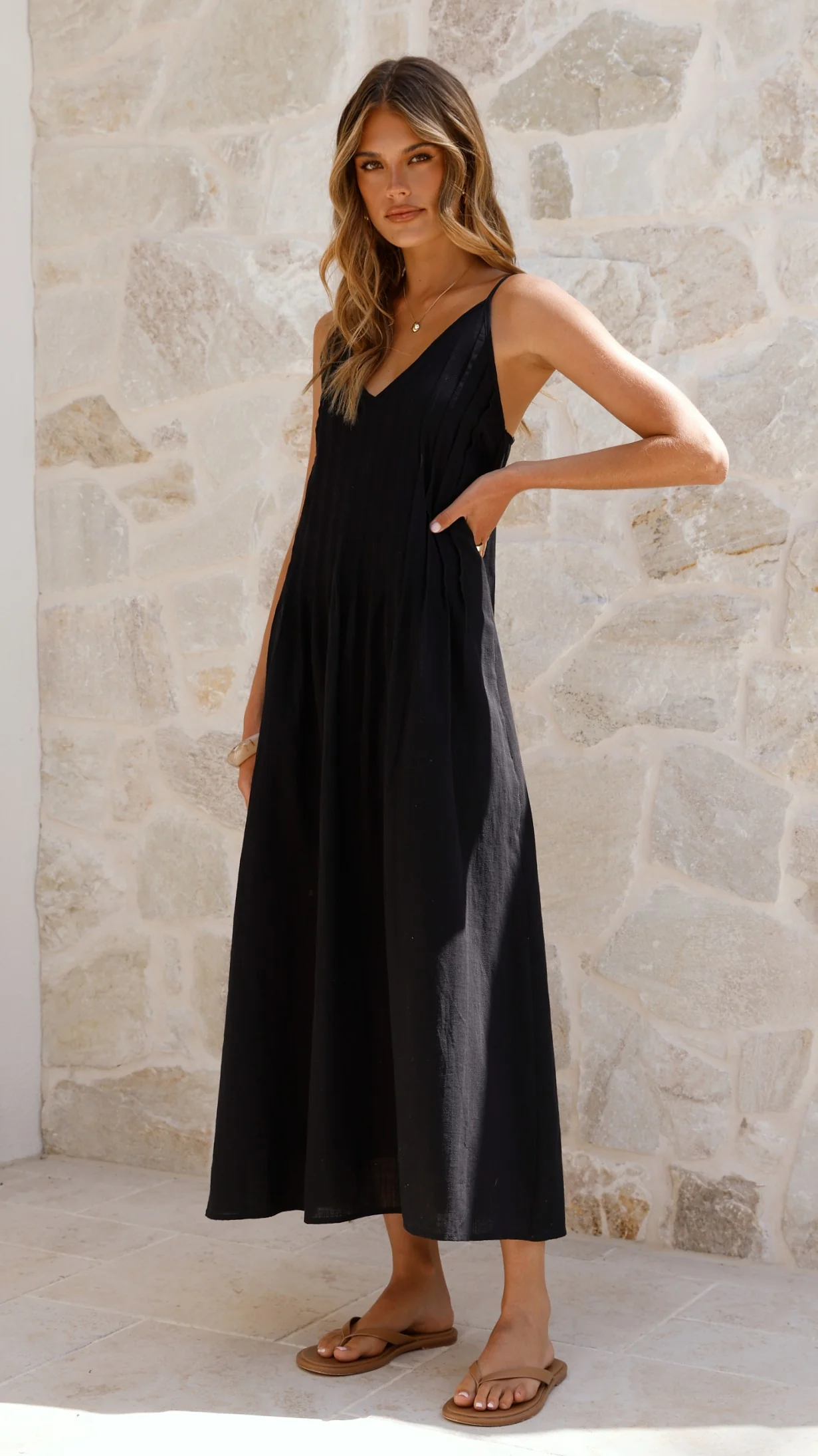Aspen Maxi Dress - Black - Image 3