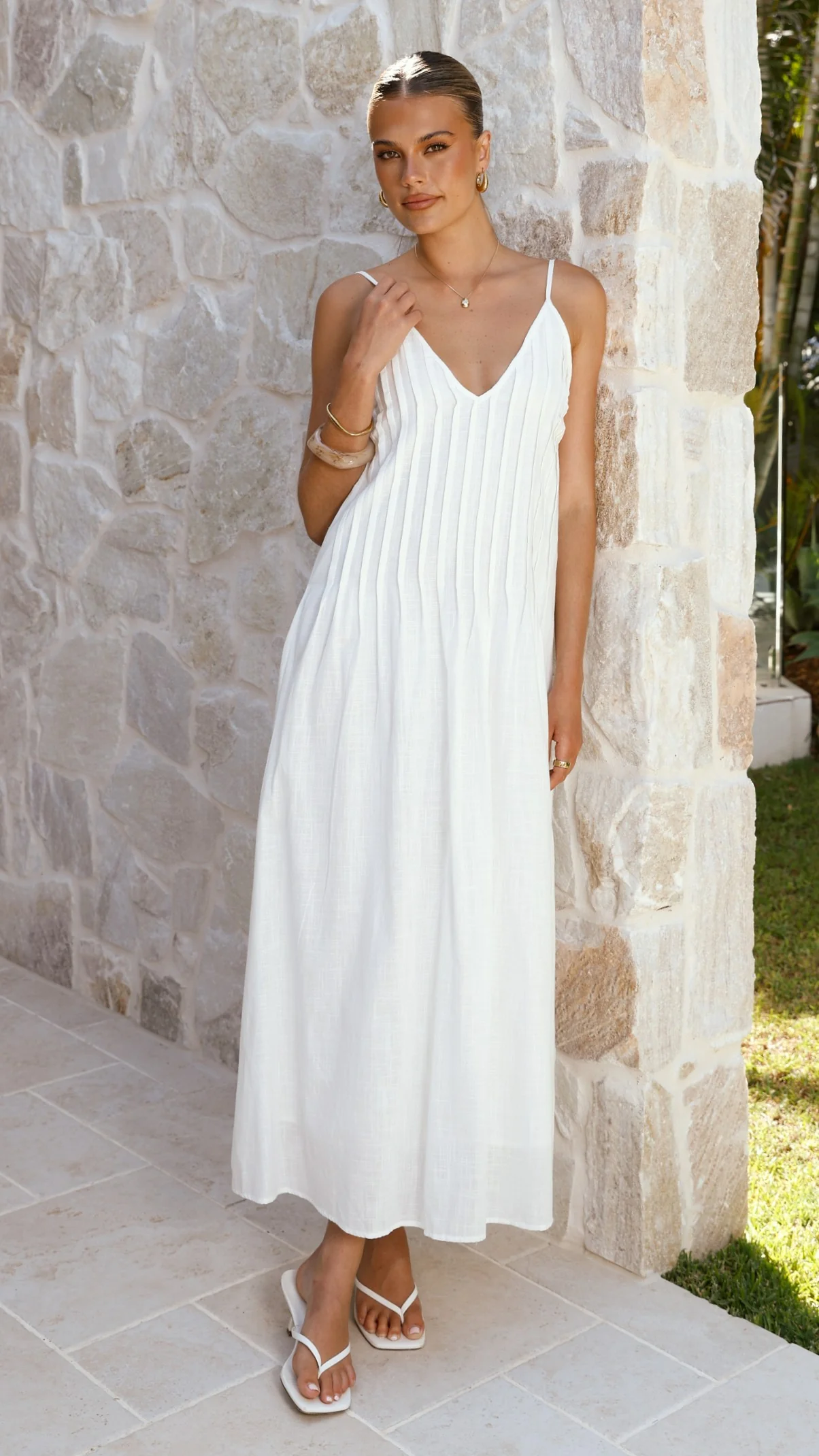 Aspen Maxi Dress - White - Image 11