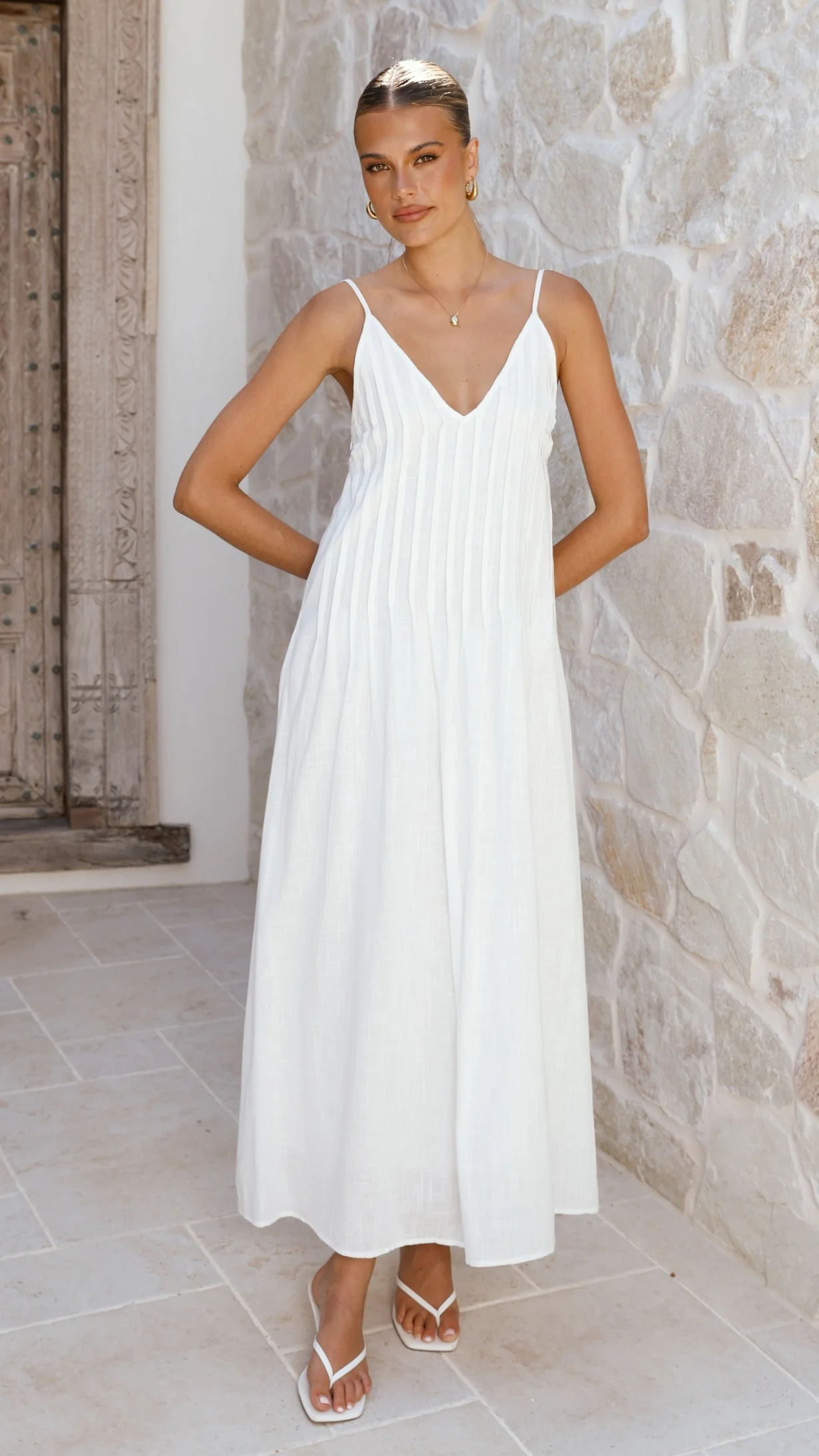 Aspen Maxi Dress - White - Image 5