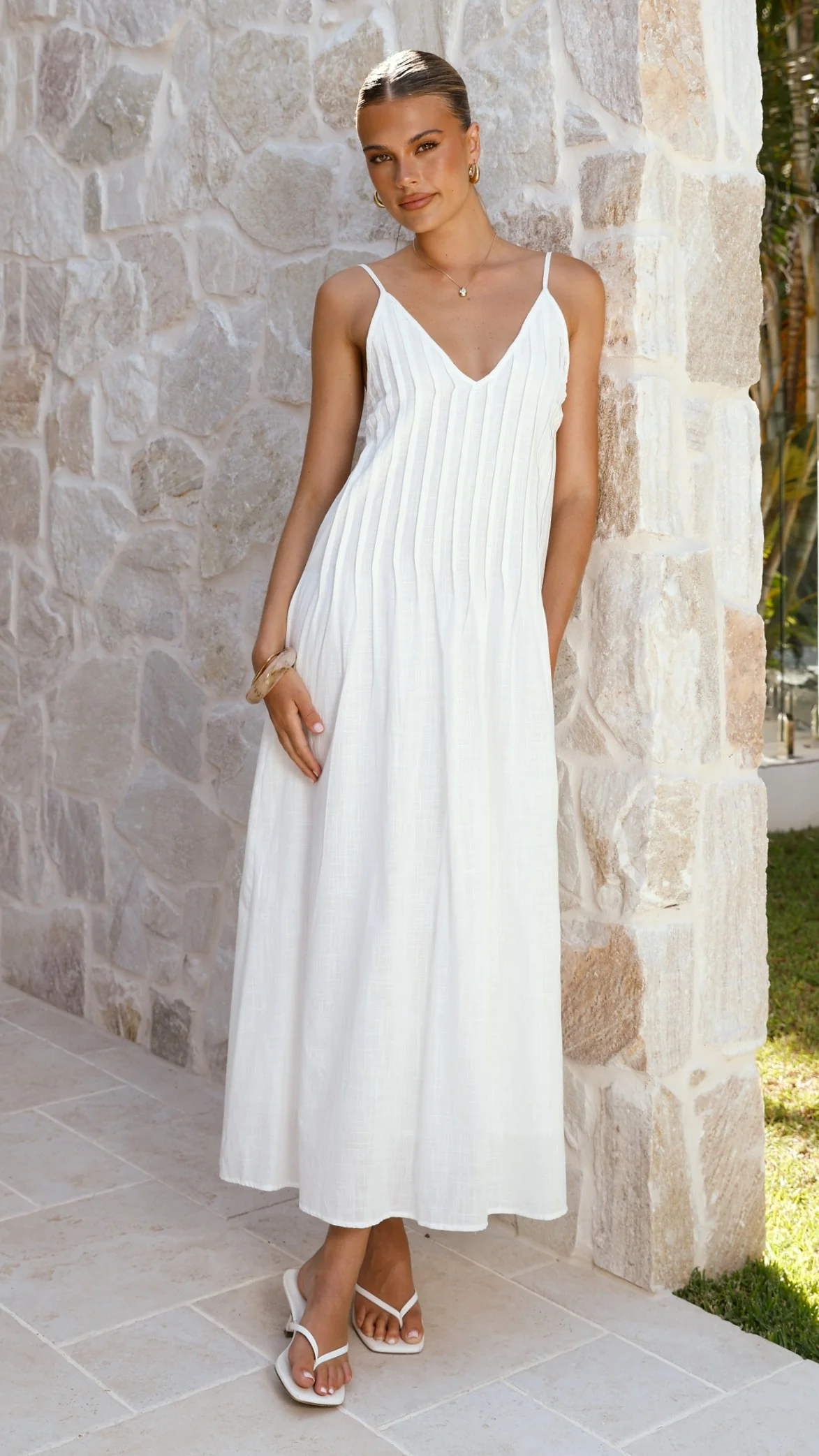 Aspen Maxi Dress - White - Image 6