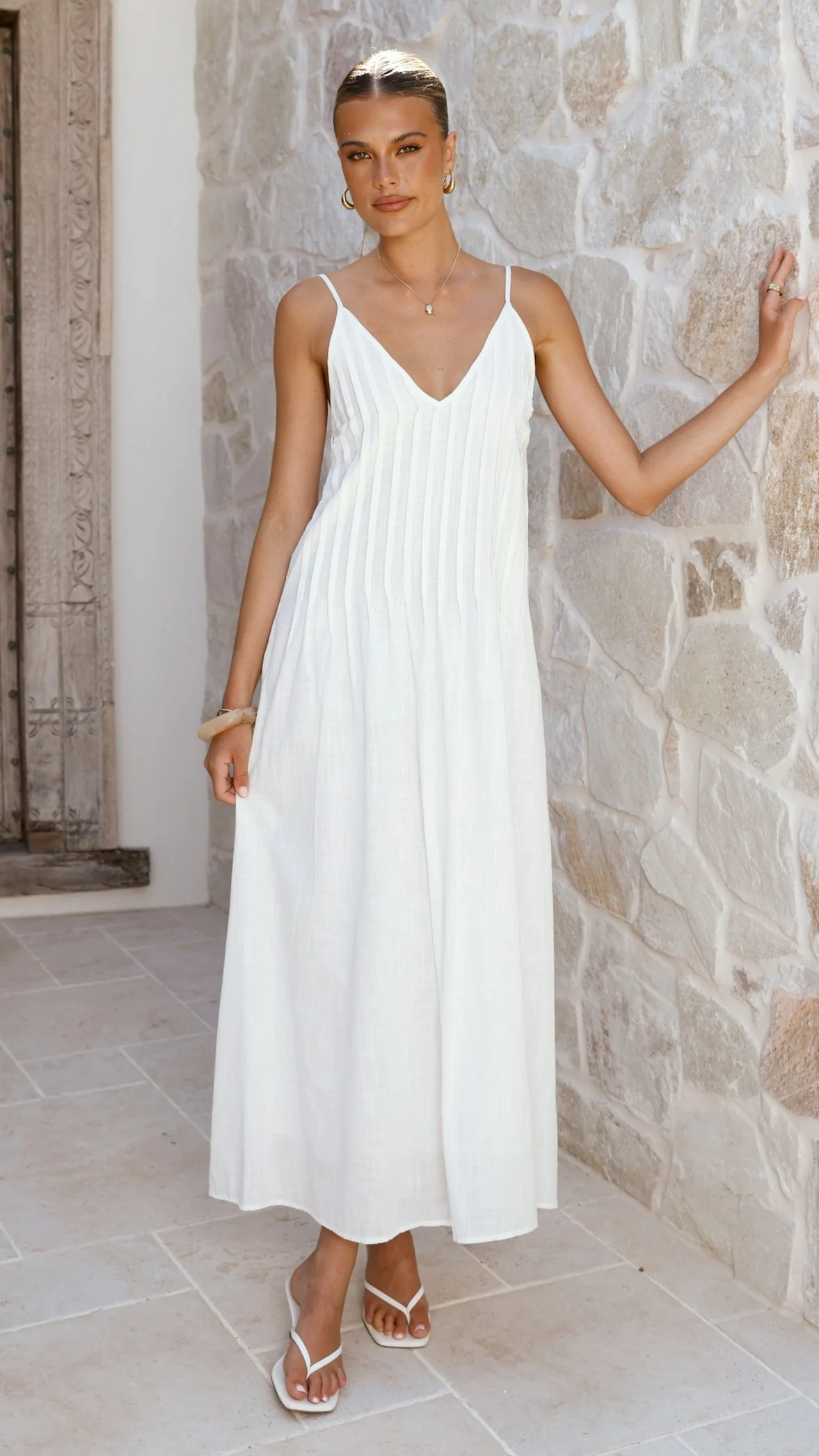 Aspen Maxi Dress - White - Image 7
