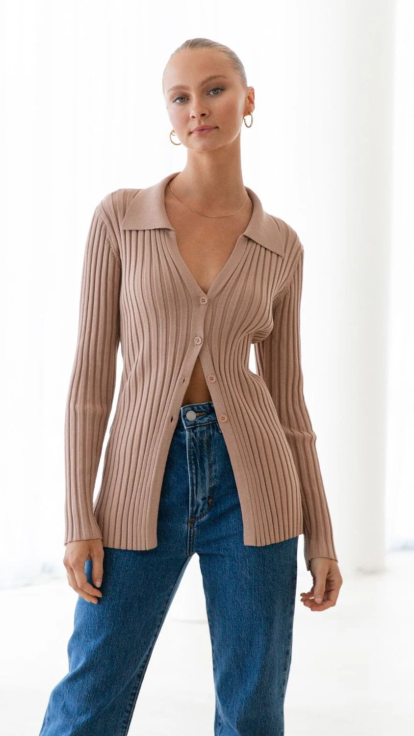 Darcy Knit Top - Mocha - Image 8
