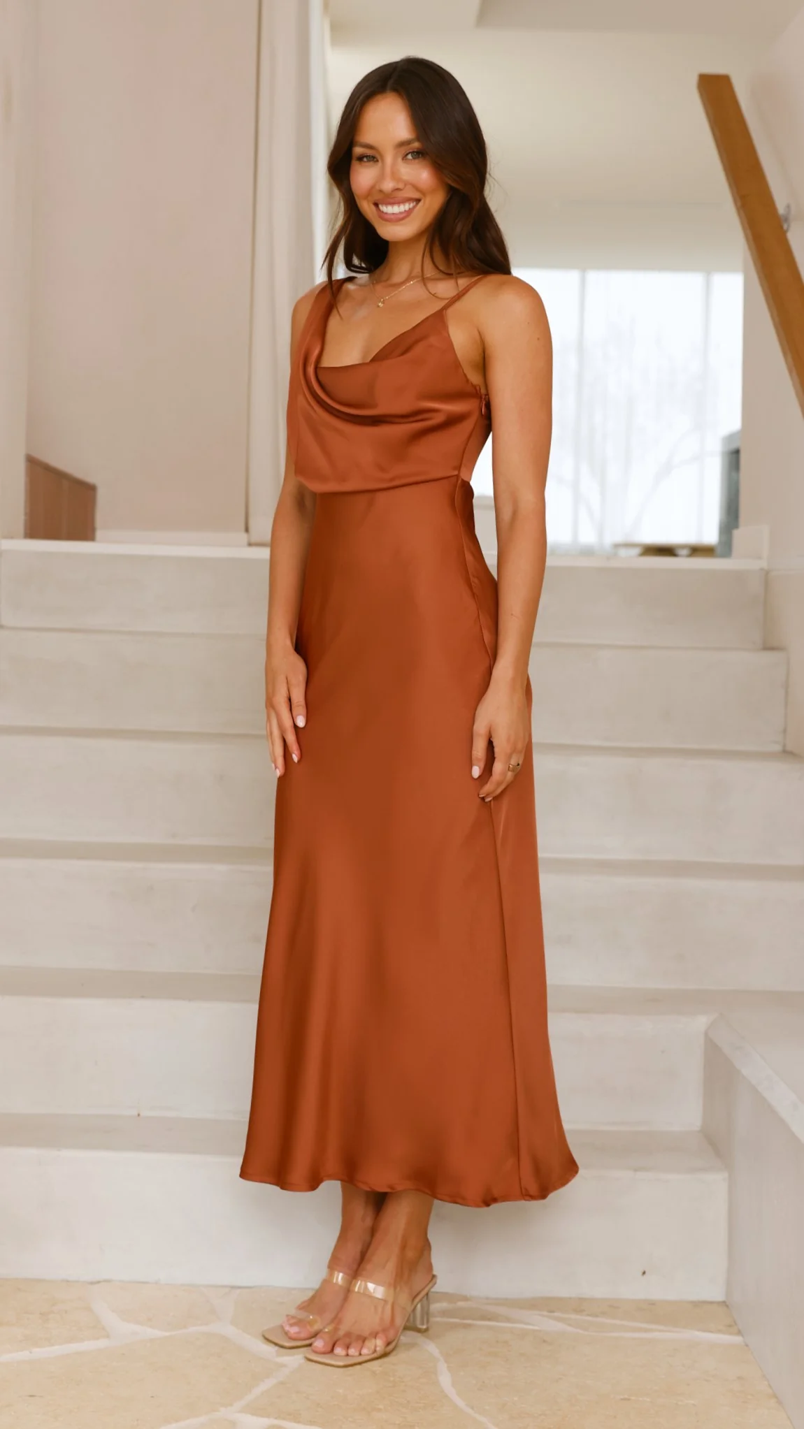 Audrey Maxi Dress - Copper - Image 3