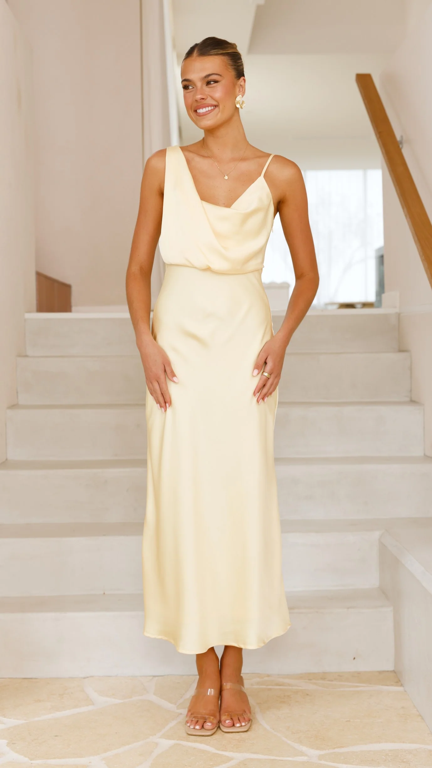 Audrey Maxi Dress - Lemon - Image 8