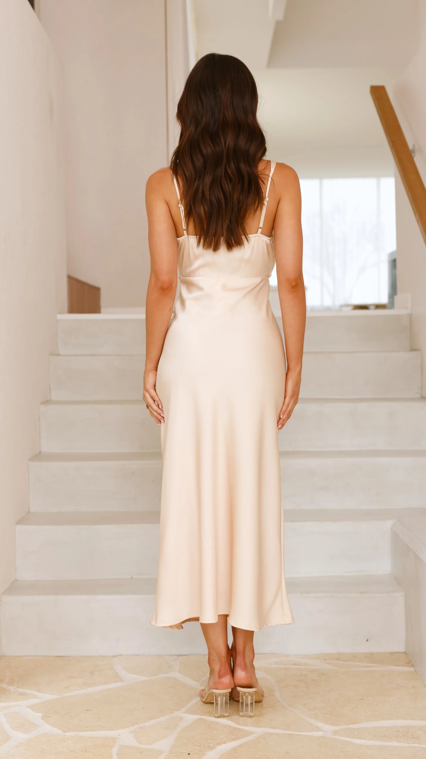 Audrey Maxi Dress - Soft Gold - Image 2