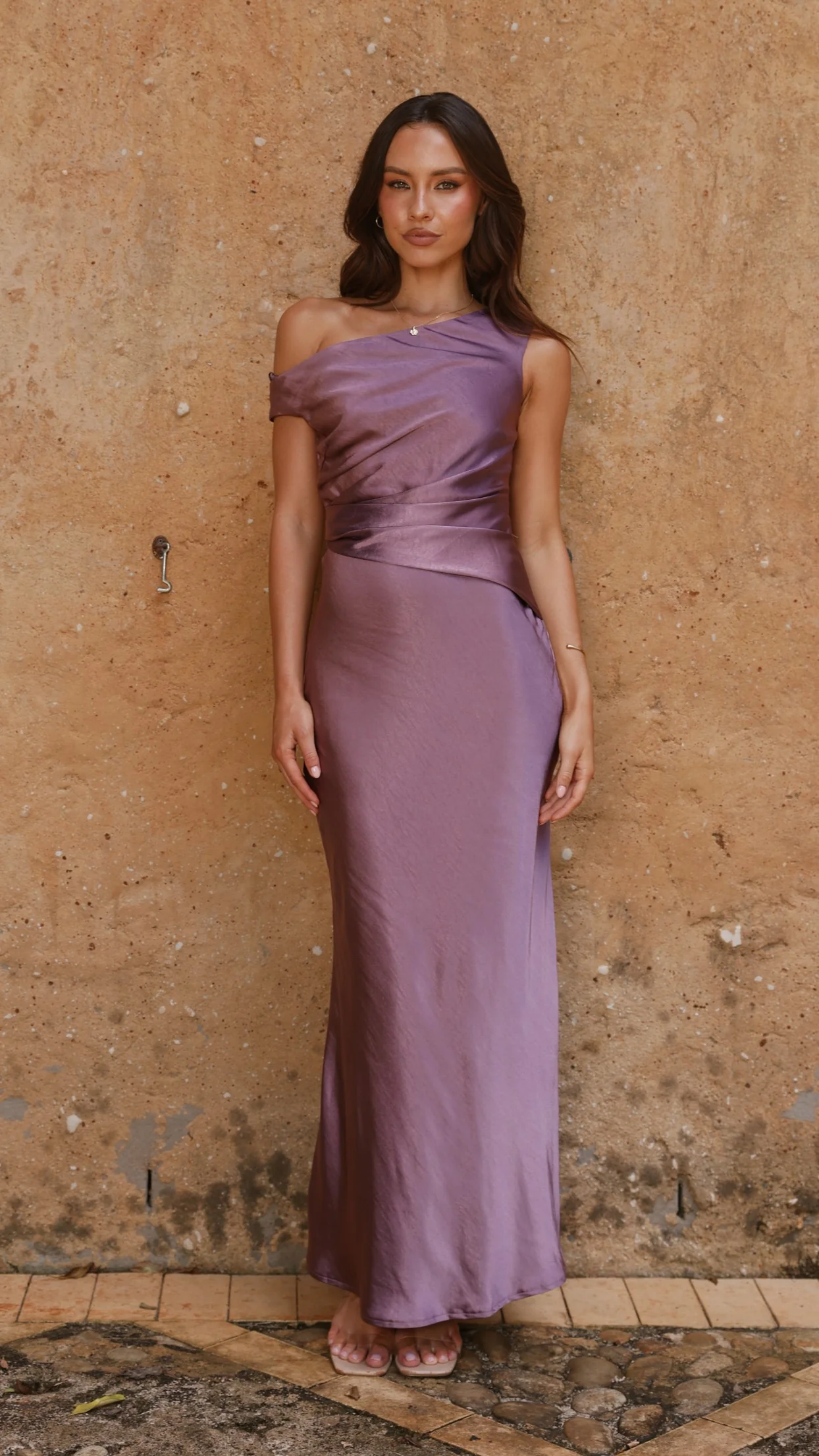 Auria Off Shoulder Maxi Dress - Plum - Image 10