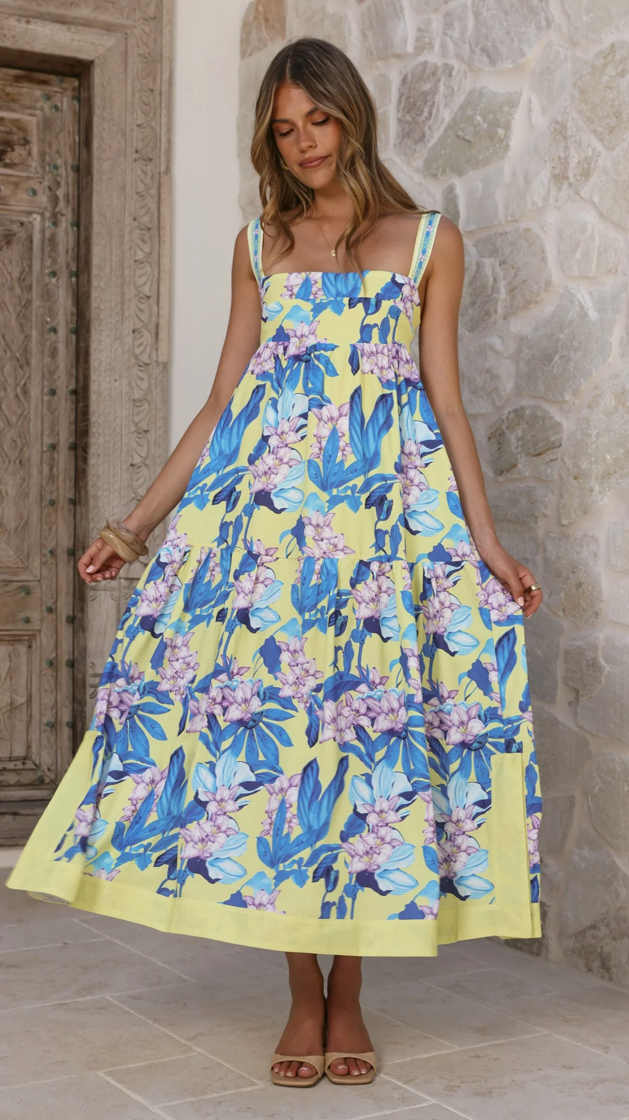 Avala Midi Dress - Blue Leaf Orchid - Image 6