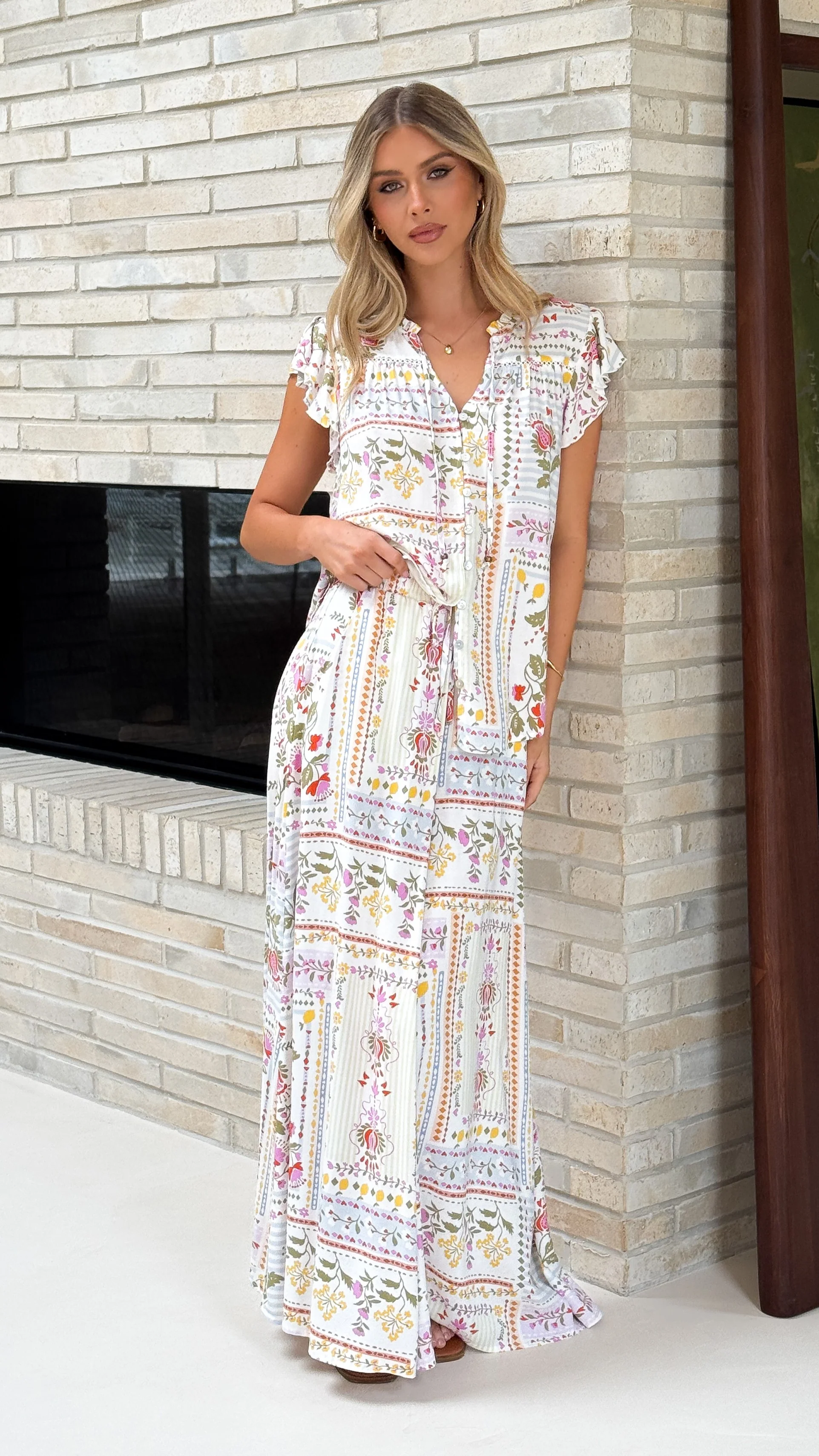 Avery Wide Leg Pants - Leah Print - Image 5