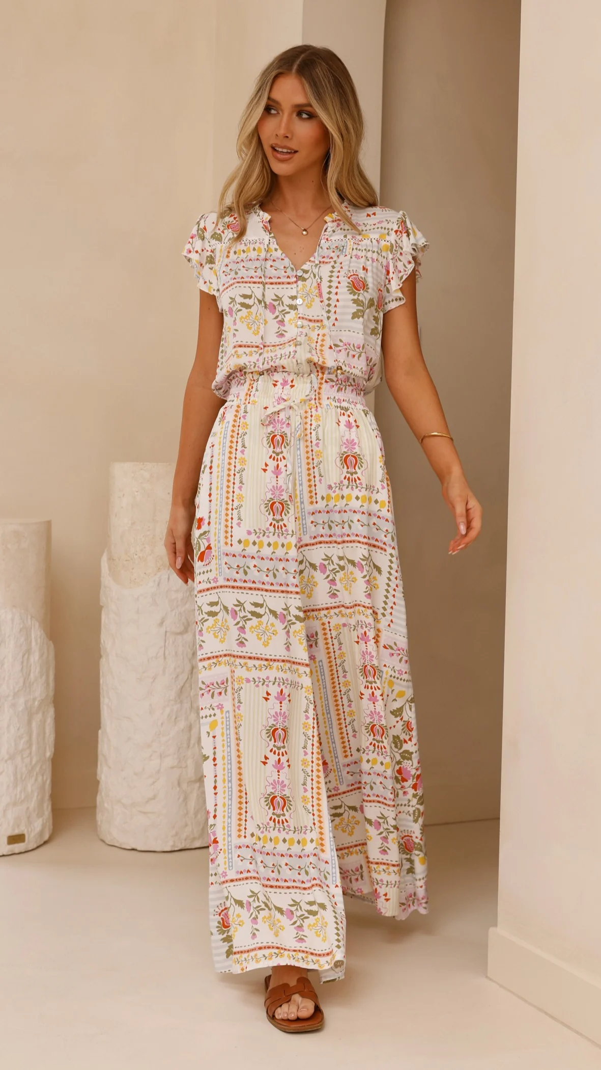 Avery Wide Leg Pants - Leah Print - Image 9