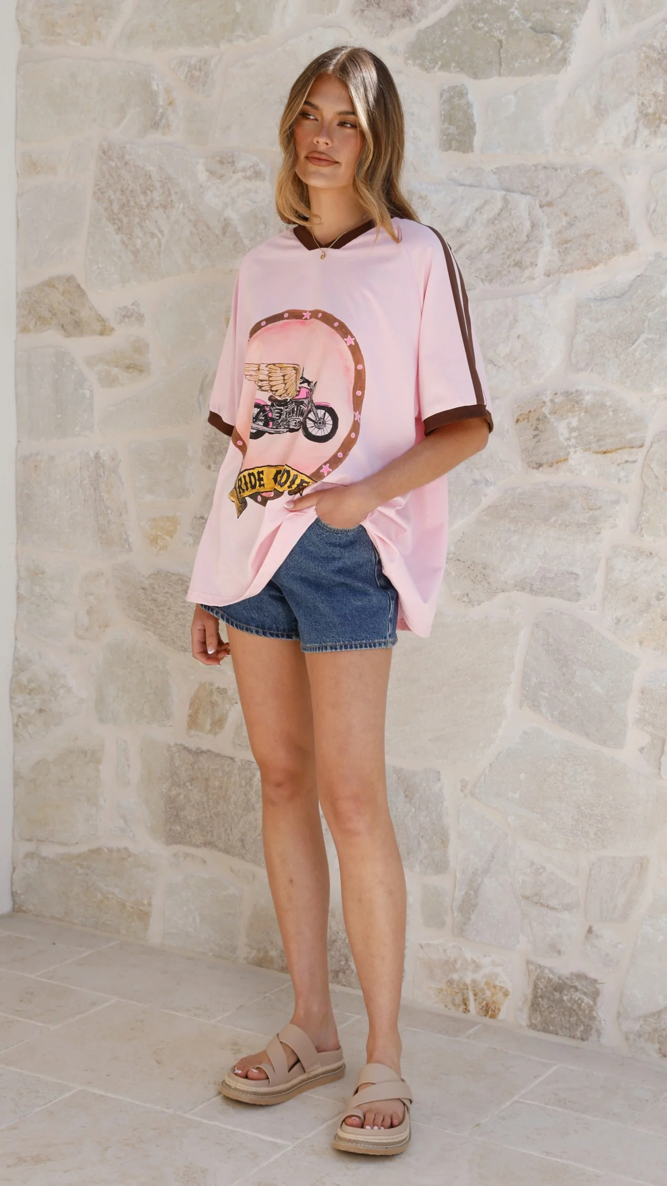 Avis Oversized Tee - Ride or Die Print - Image 4