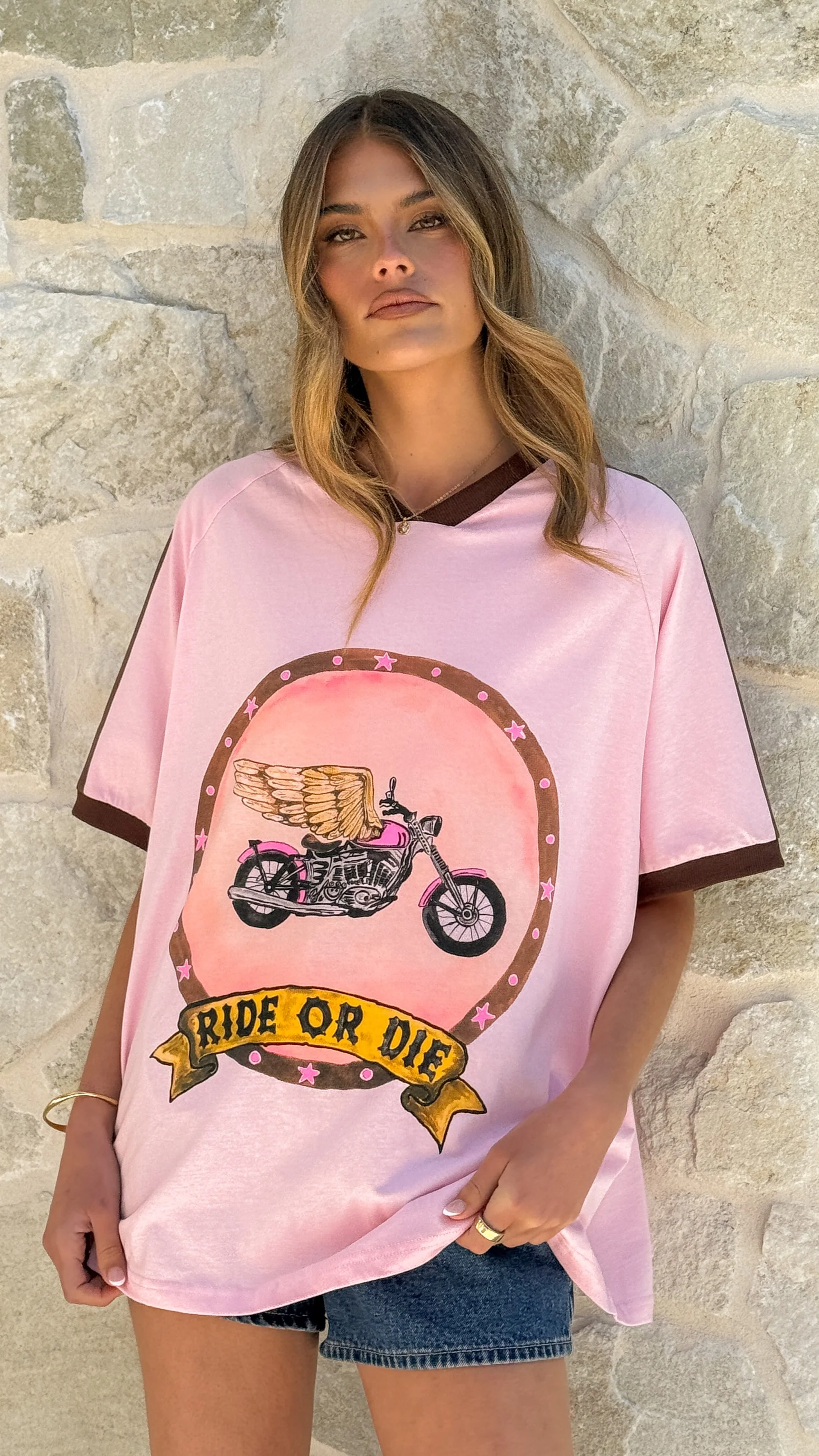 Avis Oversized Tee - Ride or Die Print - Image 5