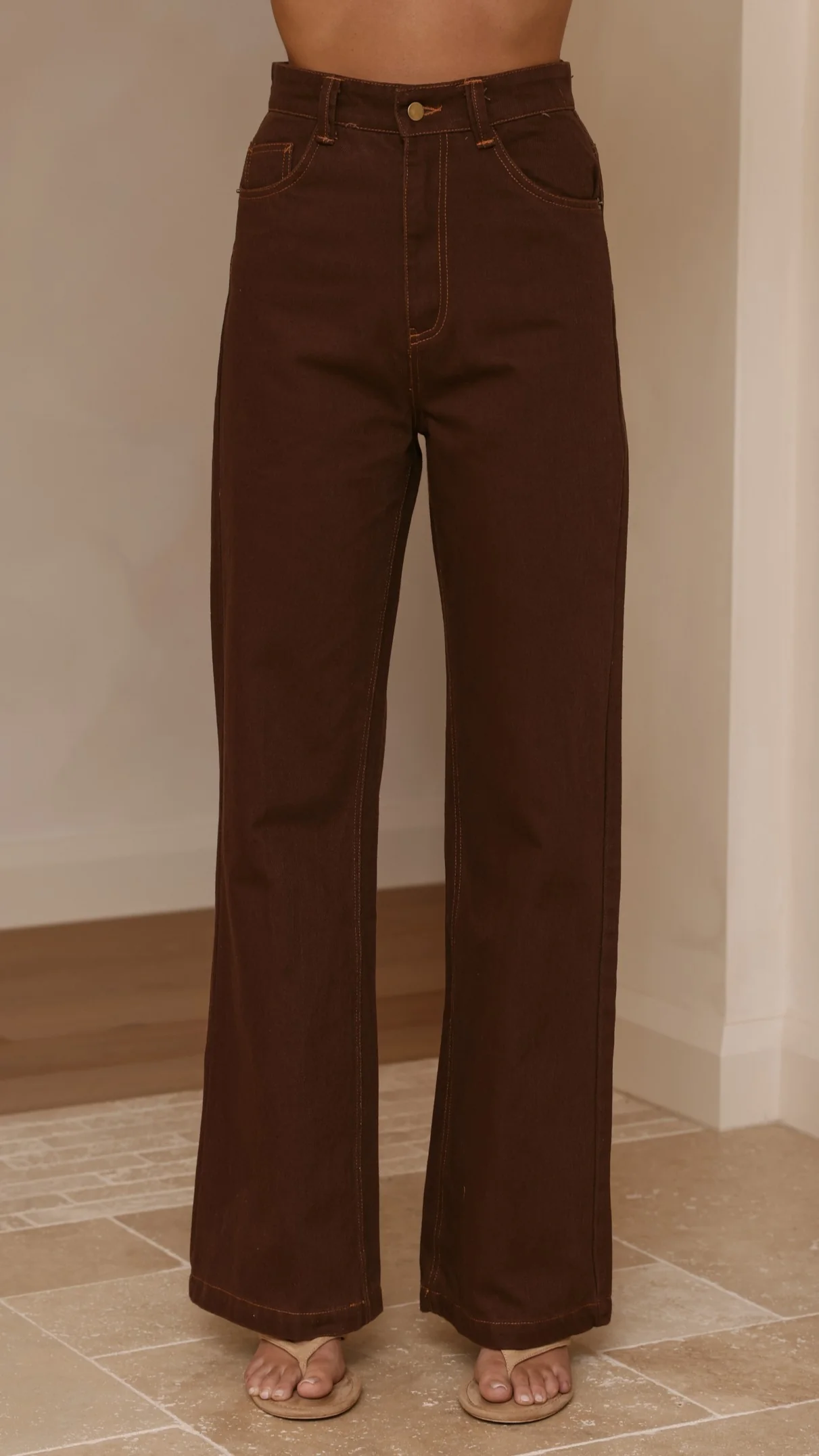 Badru Straight Leg Jeans - Chocolate Denim - Image 3