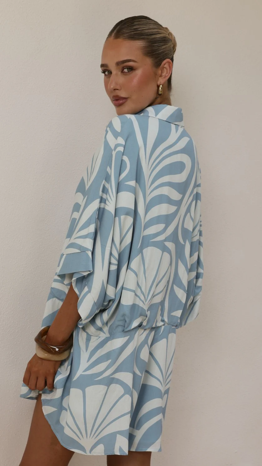 Bailin Playsuit - Coral Blue - Image 2