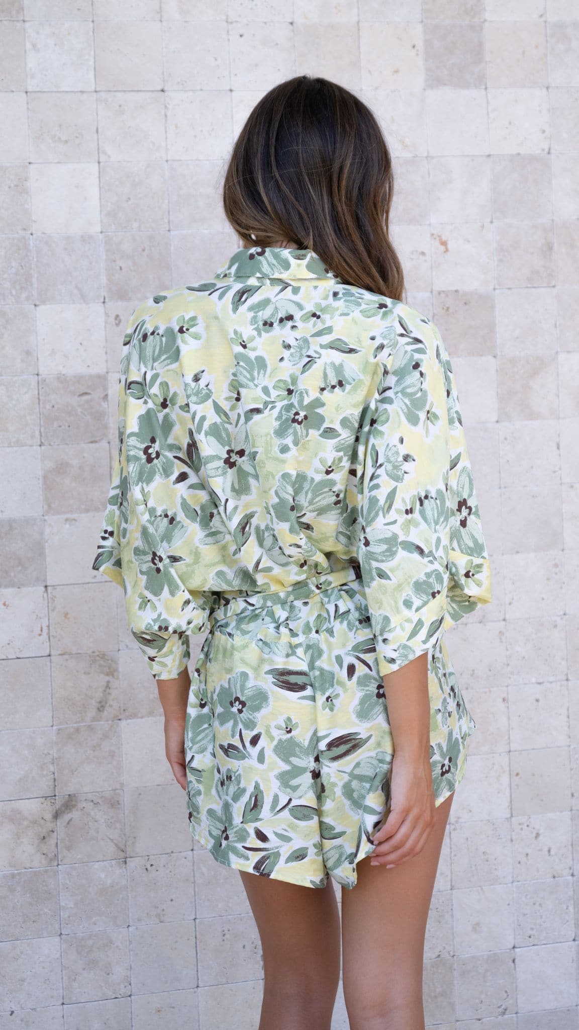 Bailin Playsuit - Green Floral - Image 13