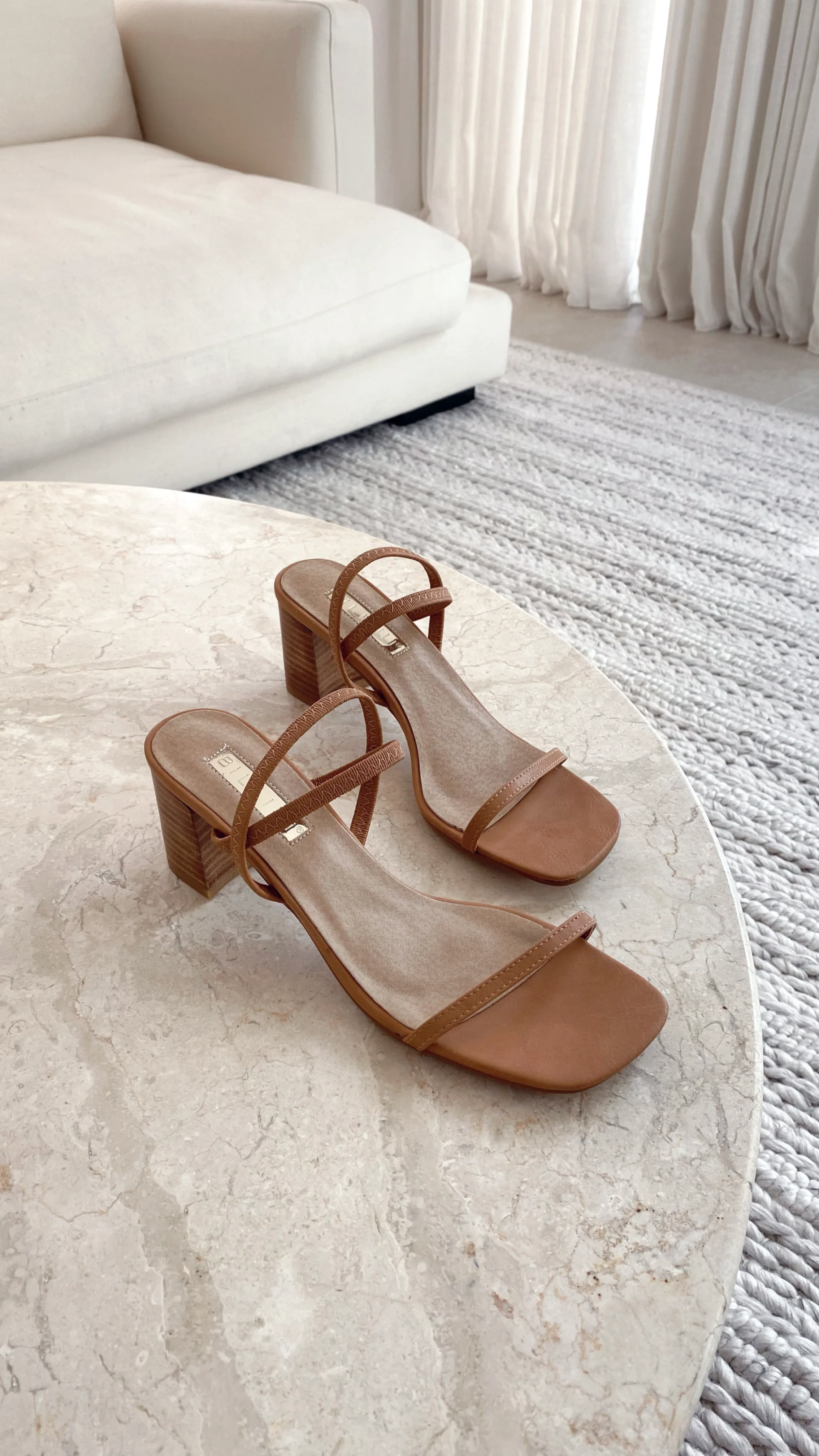 Balton Mule Heel - Sugar Brown / Natural - Image 9