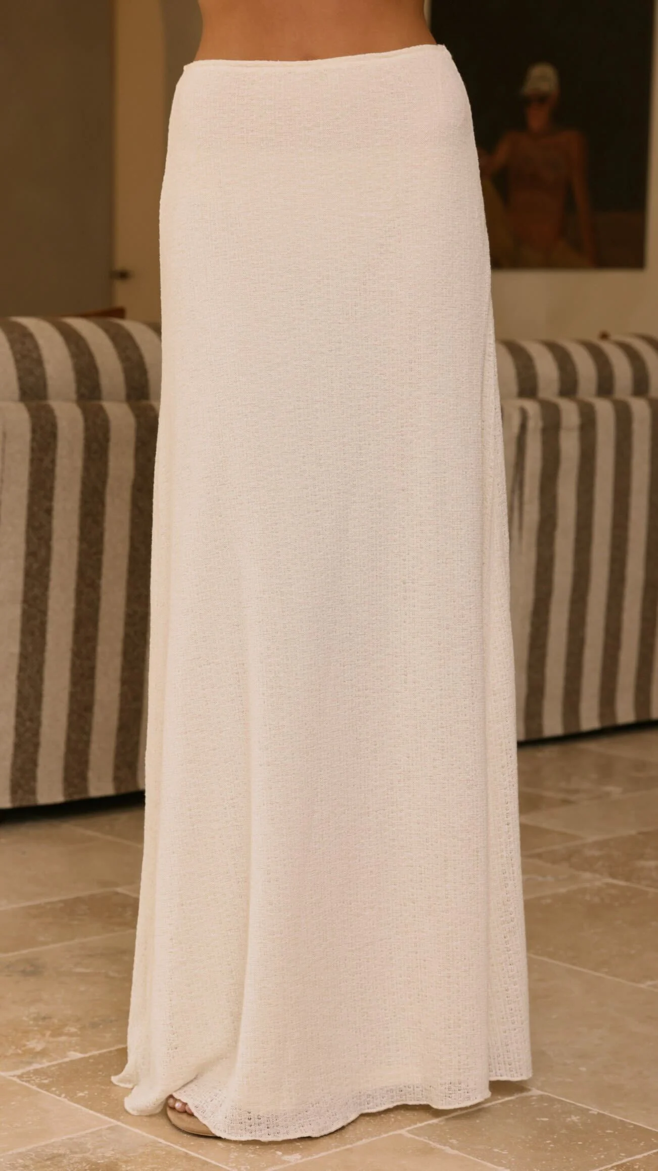 Bayley Knit Top and Skirt Set - Cream - Image 3