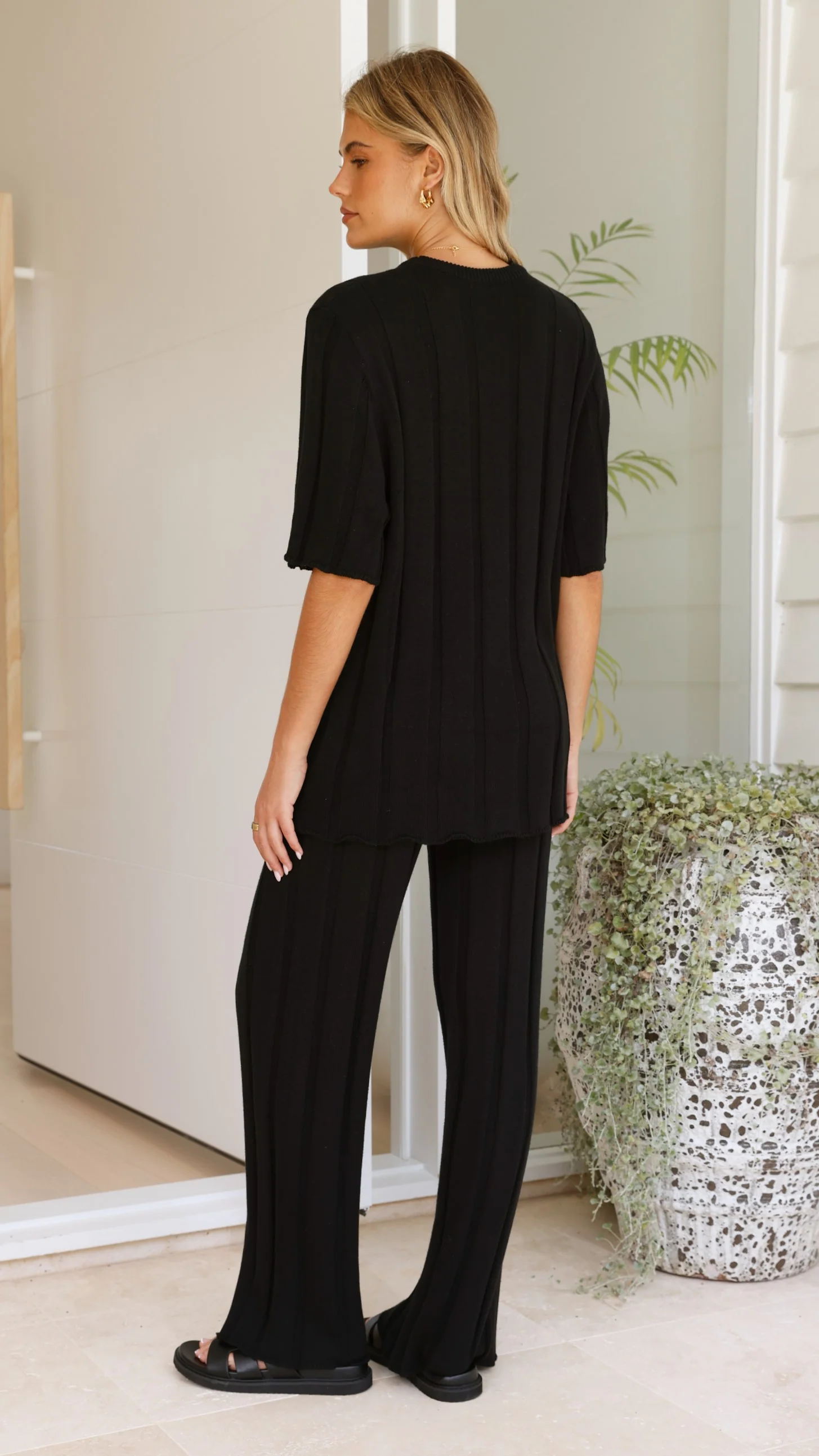 Bayu Knit Pants - Black - Image 4