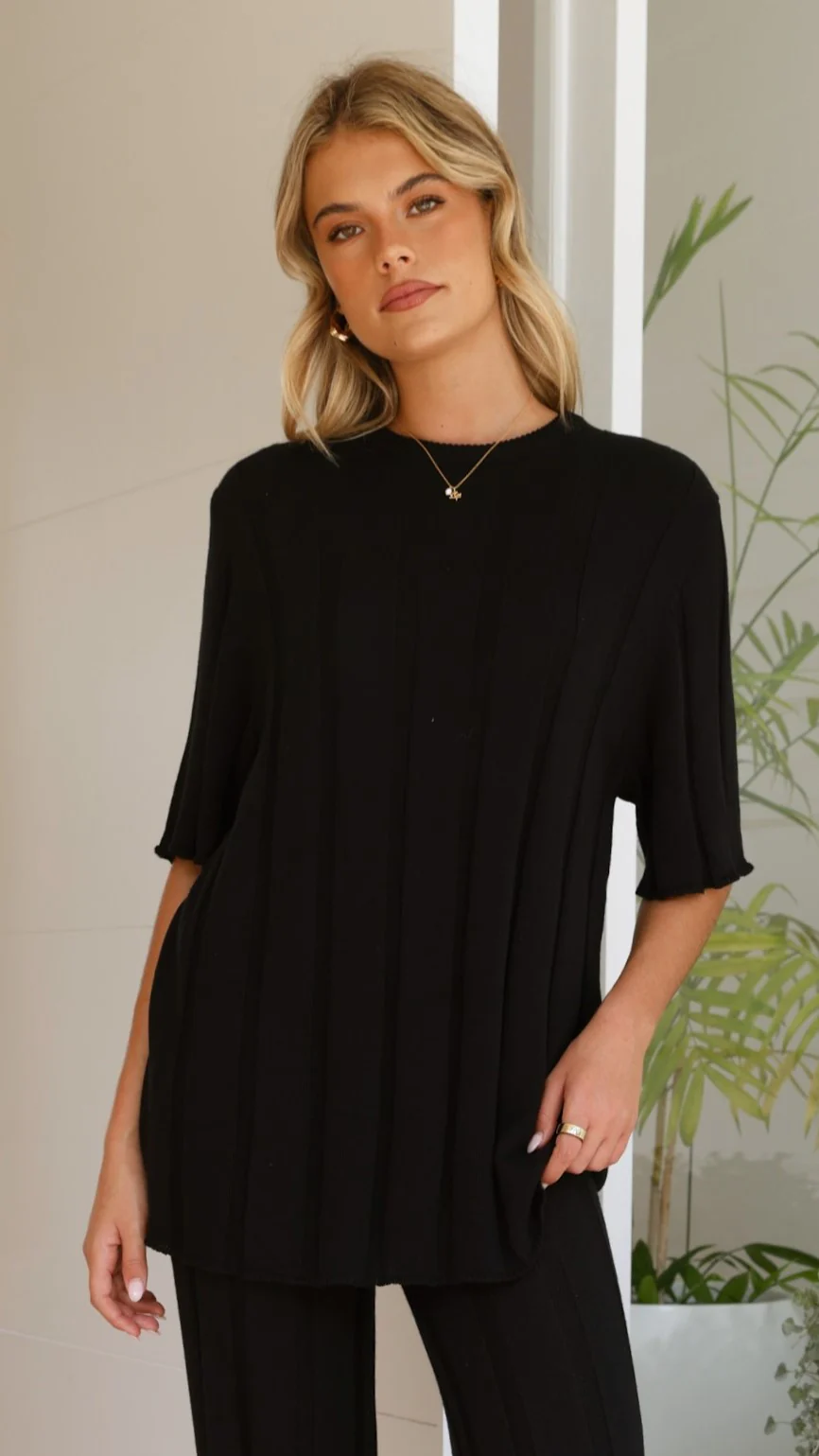 Bayu Knit Pants - Black - Image 5