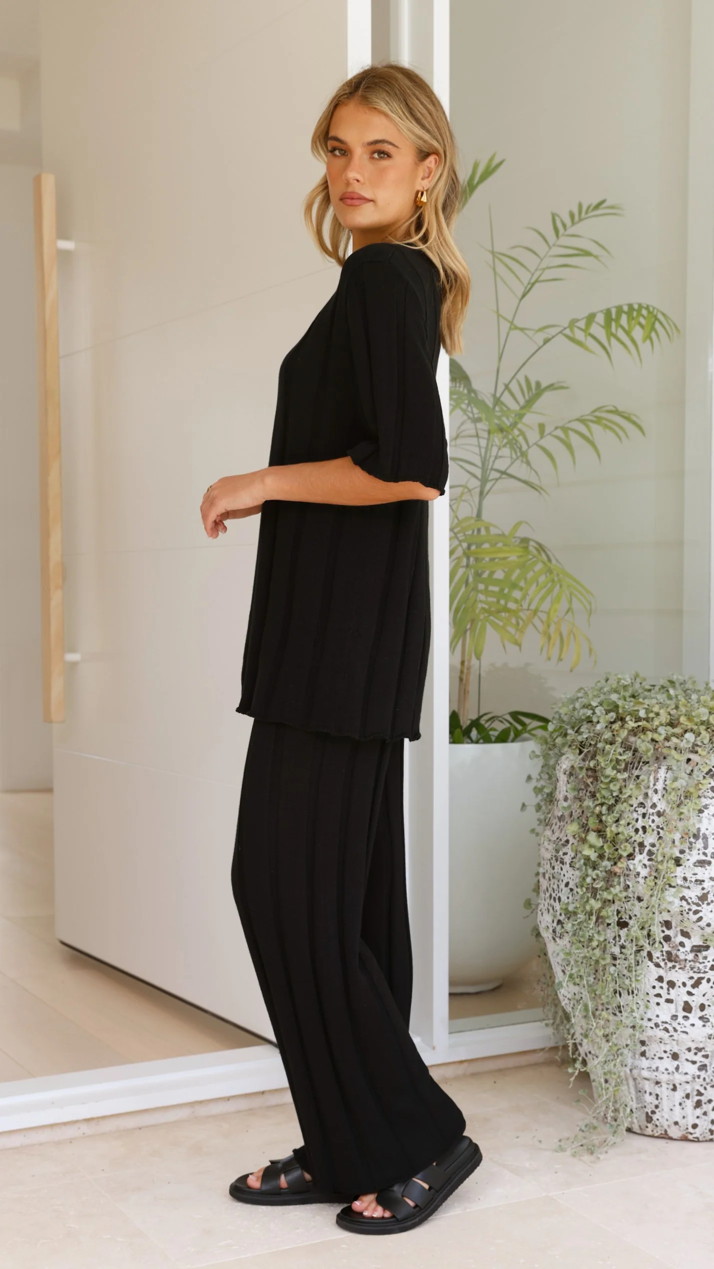 Bayu Knit Pants - Black - Image 7