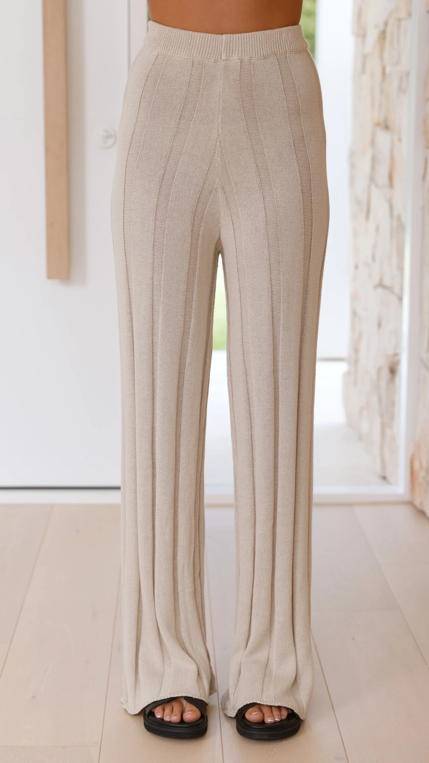 Bayu Knit Pants - Cream - Image 3