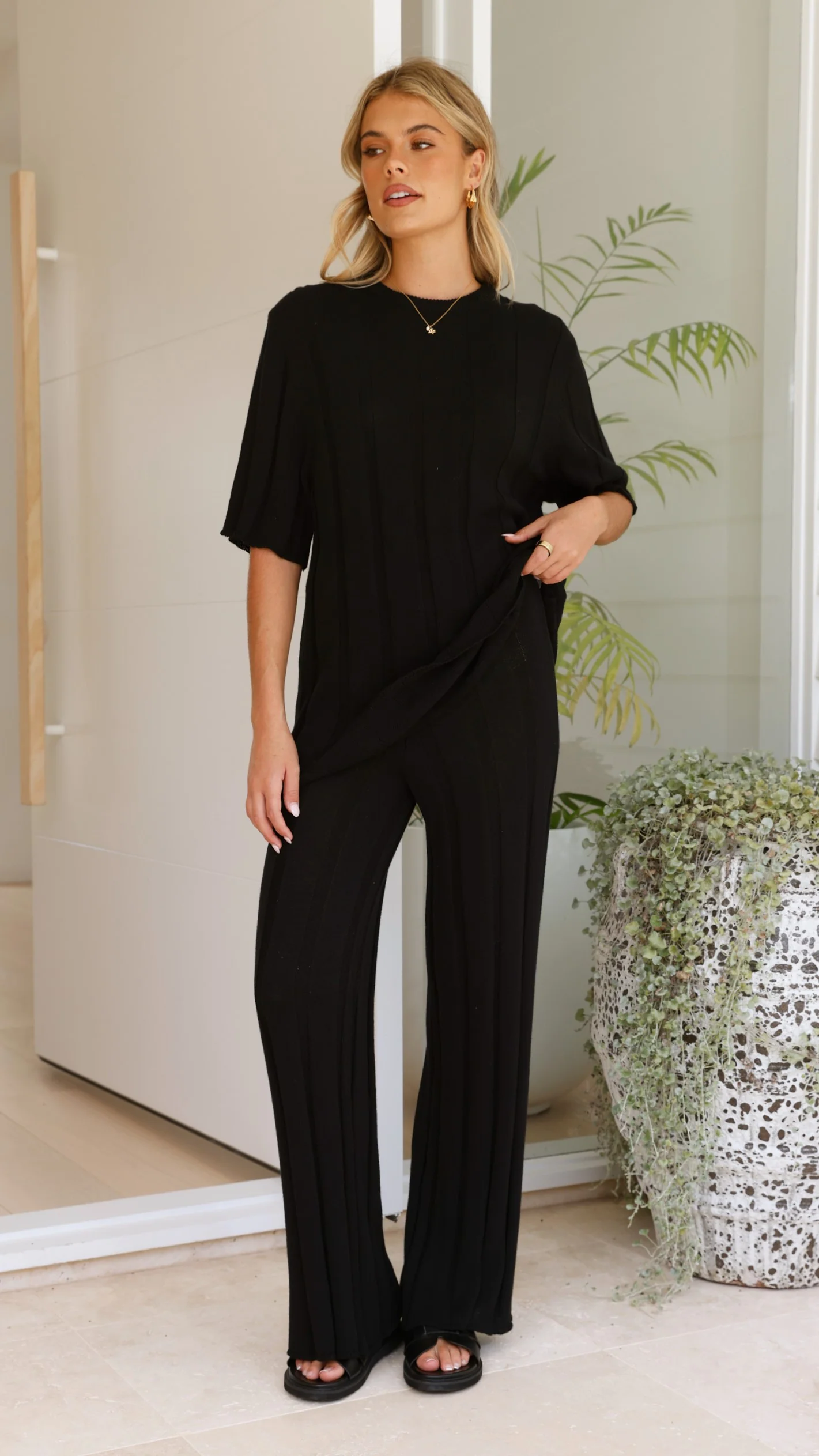 Bayu Knit Top - Black - Image 3