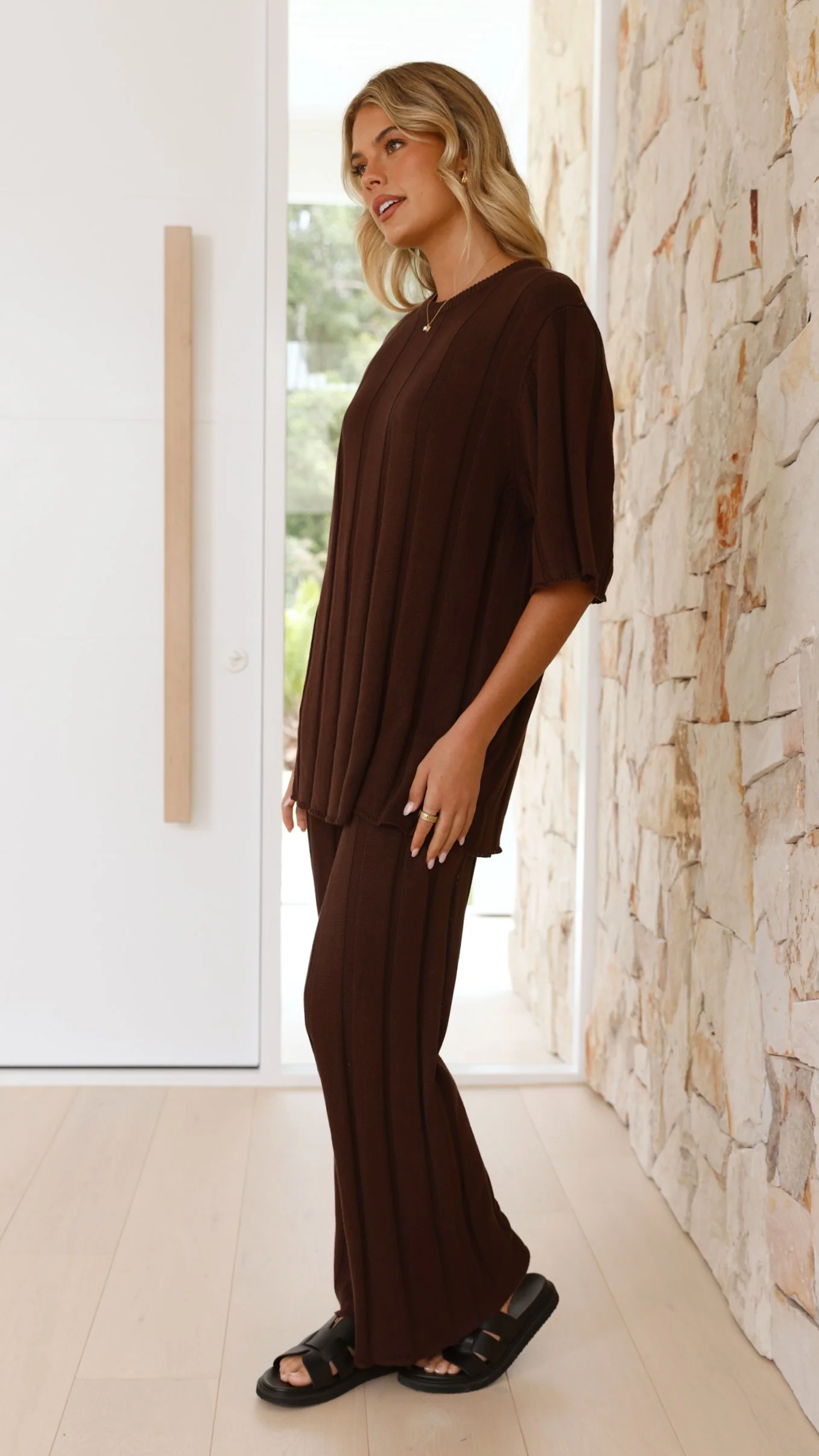 Bayu Knit Top - Brown - Image 14