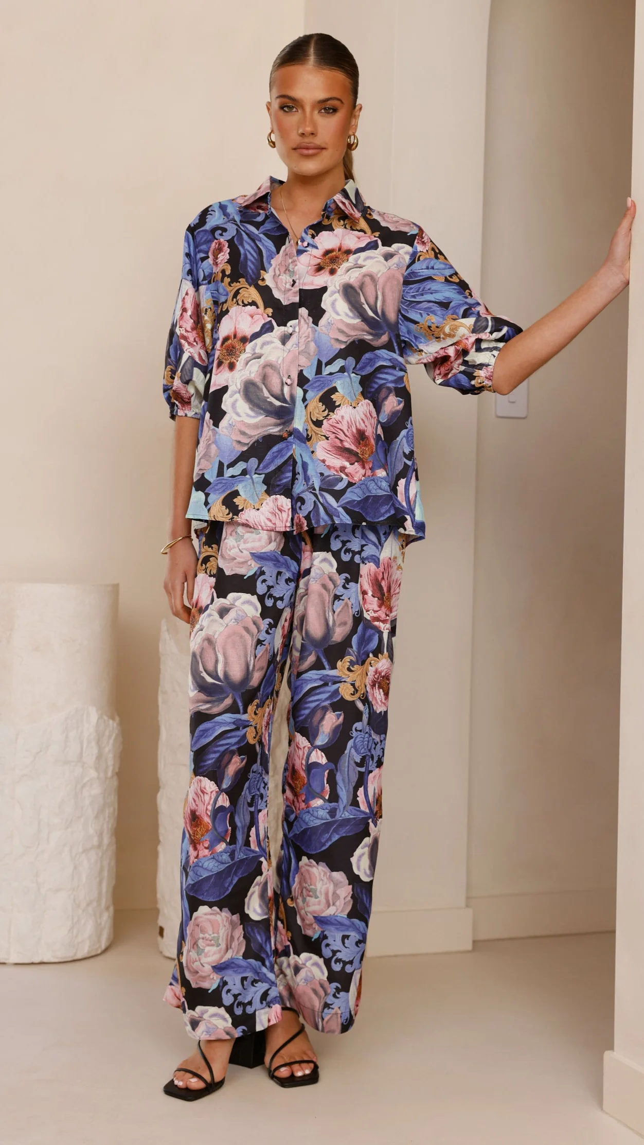 Becca Wide Leg Pants - Azure Donatella - Image 4