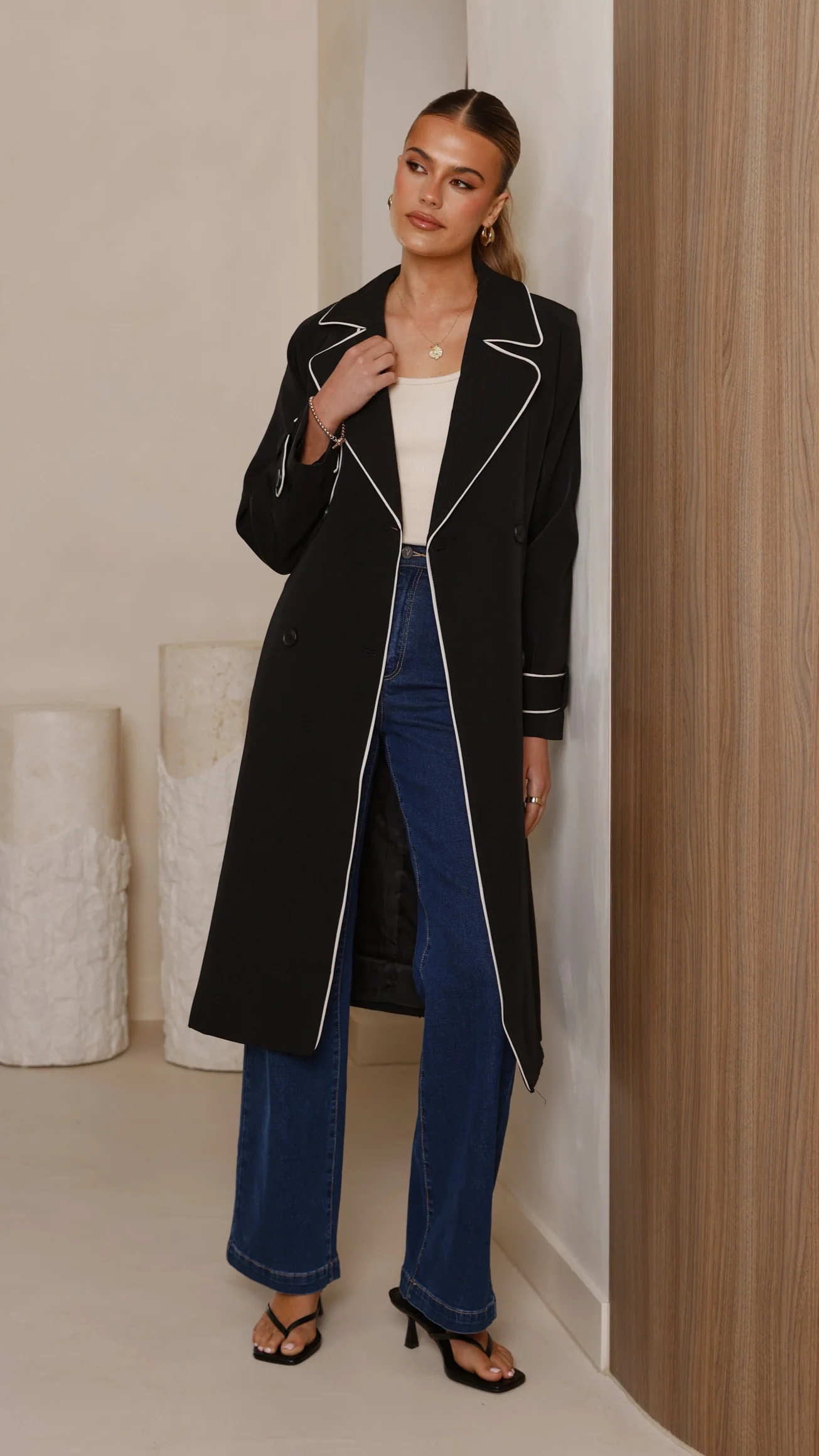 Blanca Trench Coat - Black - Image 7