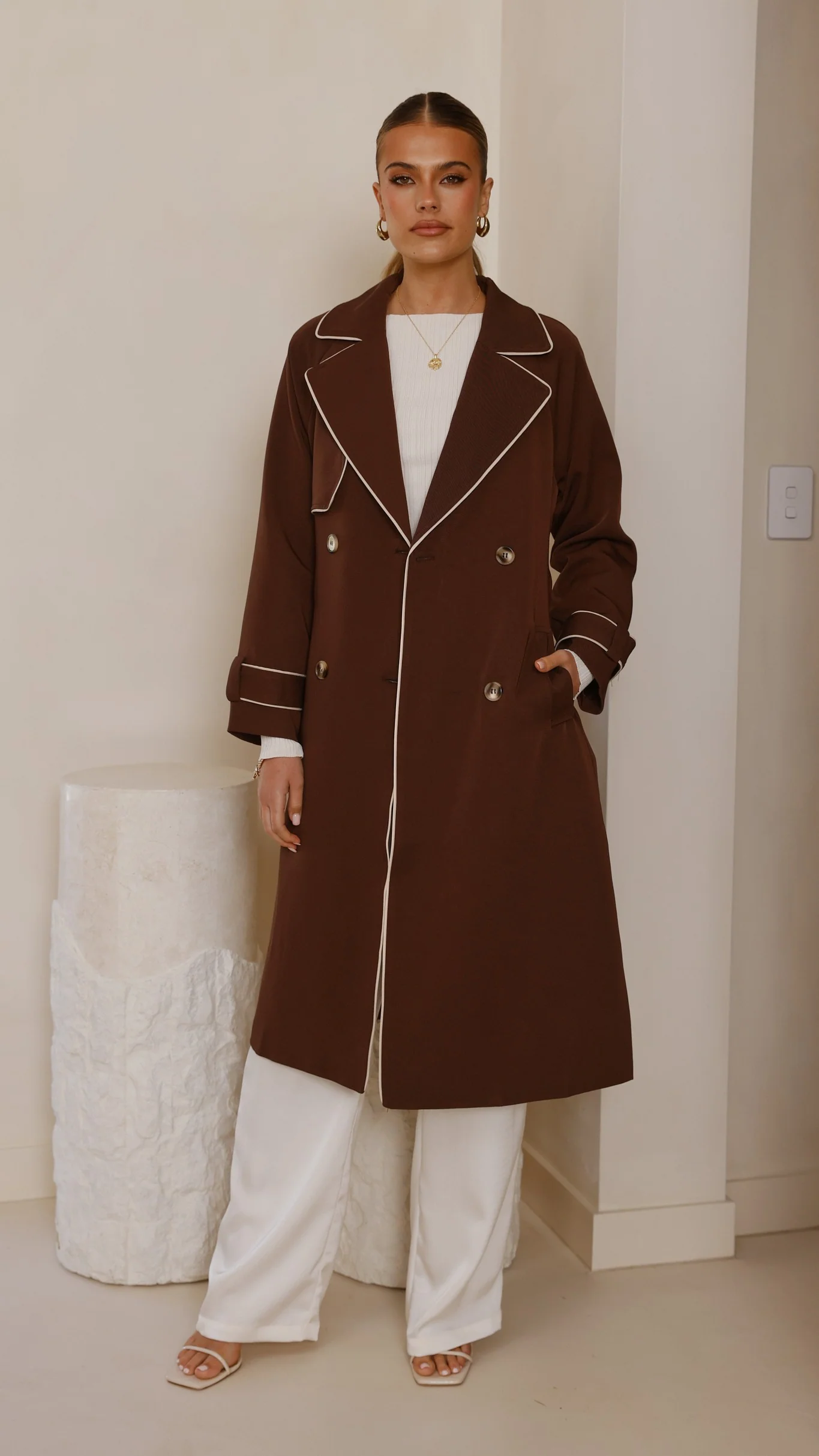 Blanca Trench Coat - Espresso - Image 8