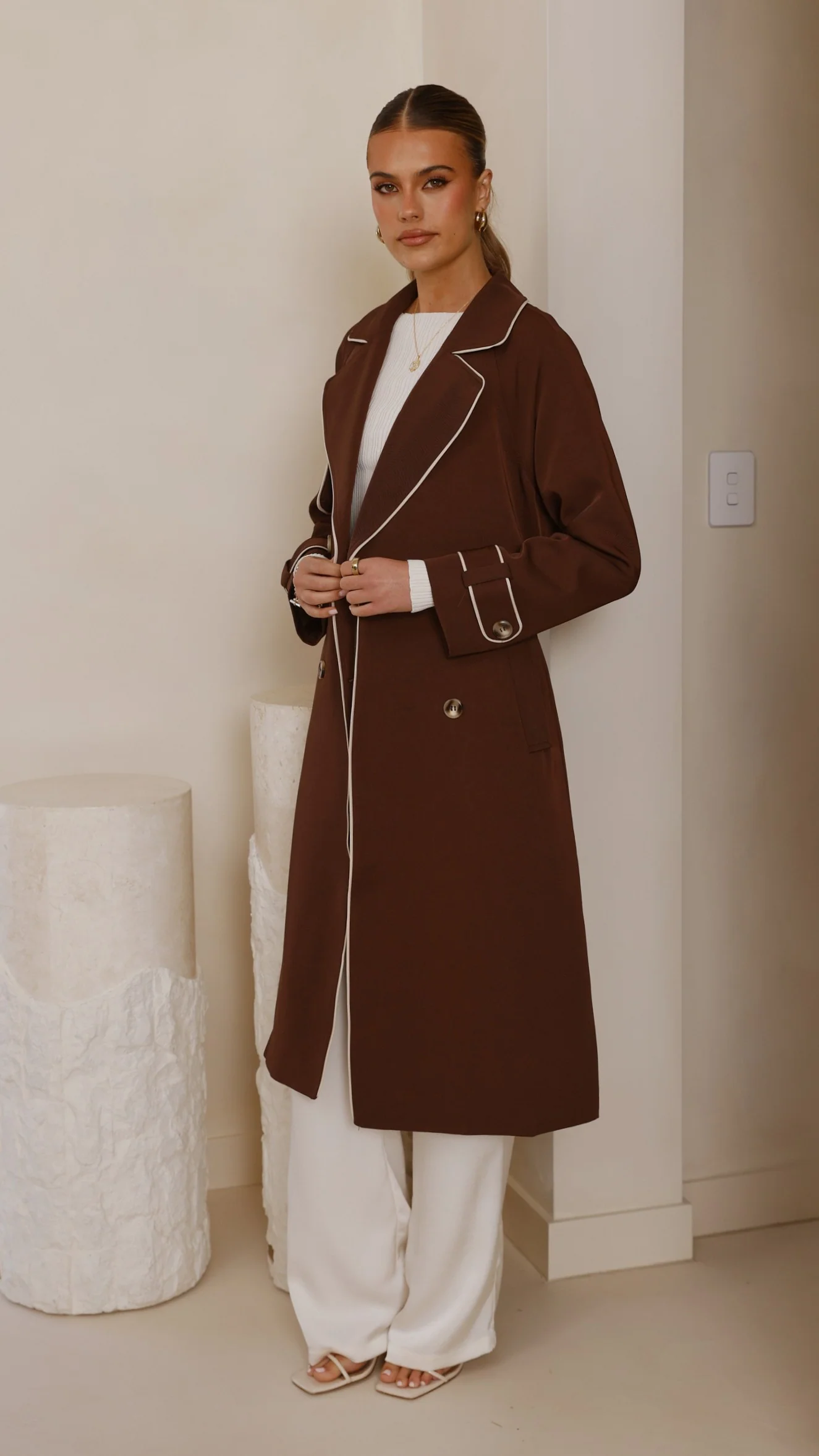 Blanca Trench Coat - Espresso - Image 9
