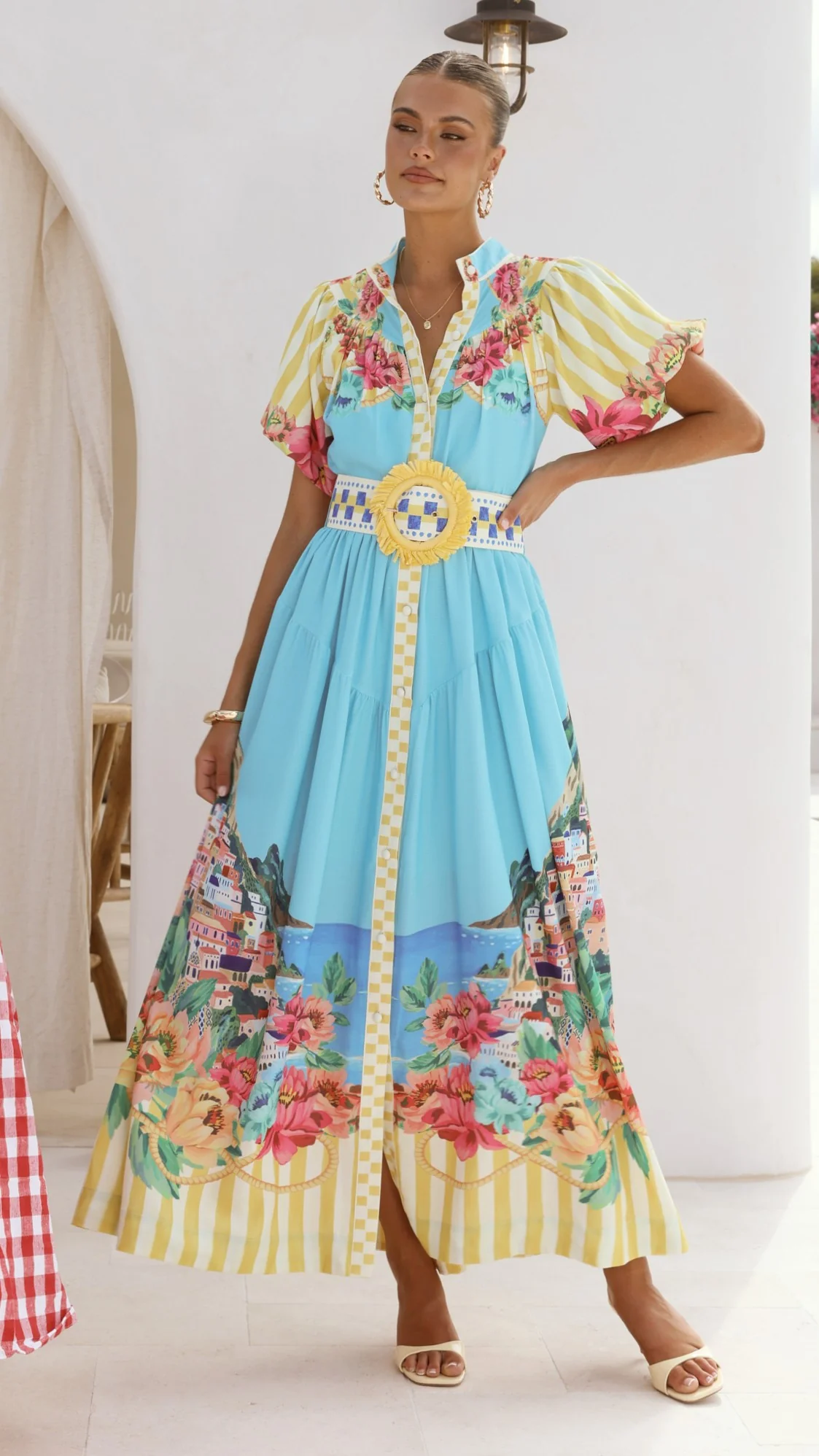 Bloom Maxi Dress - Positano Blue - Image 3