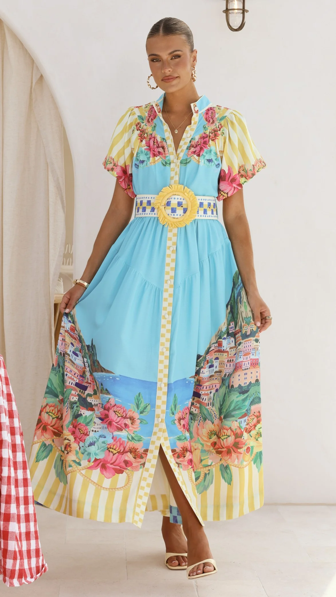Bloom Maxi Dress - Positano Blue - Image 4
