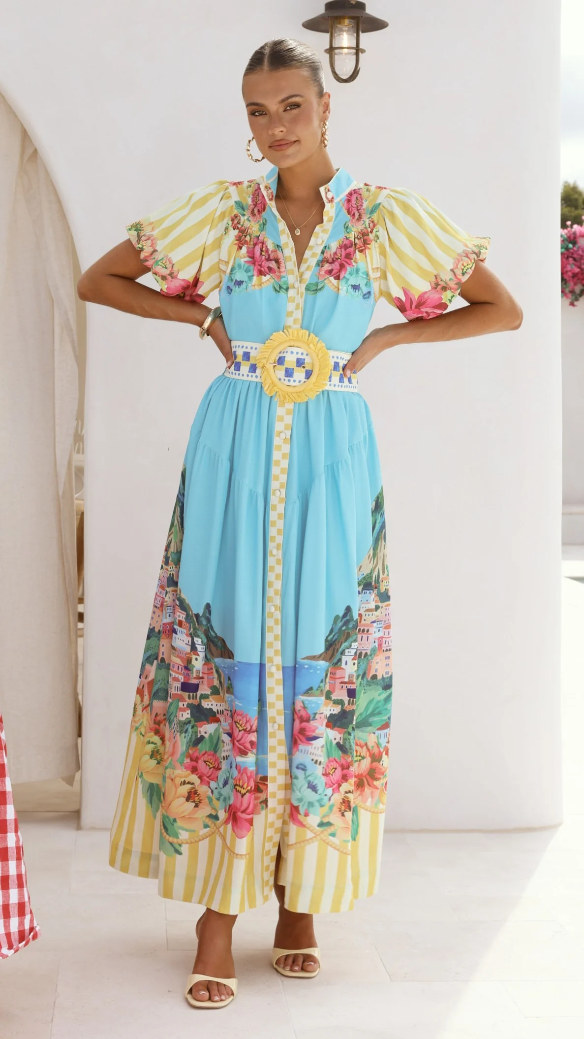 Bloom Maxi Dress - Positano Blue - Image 6