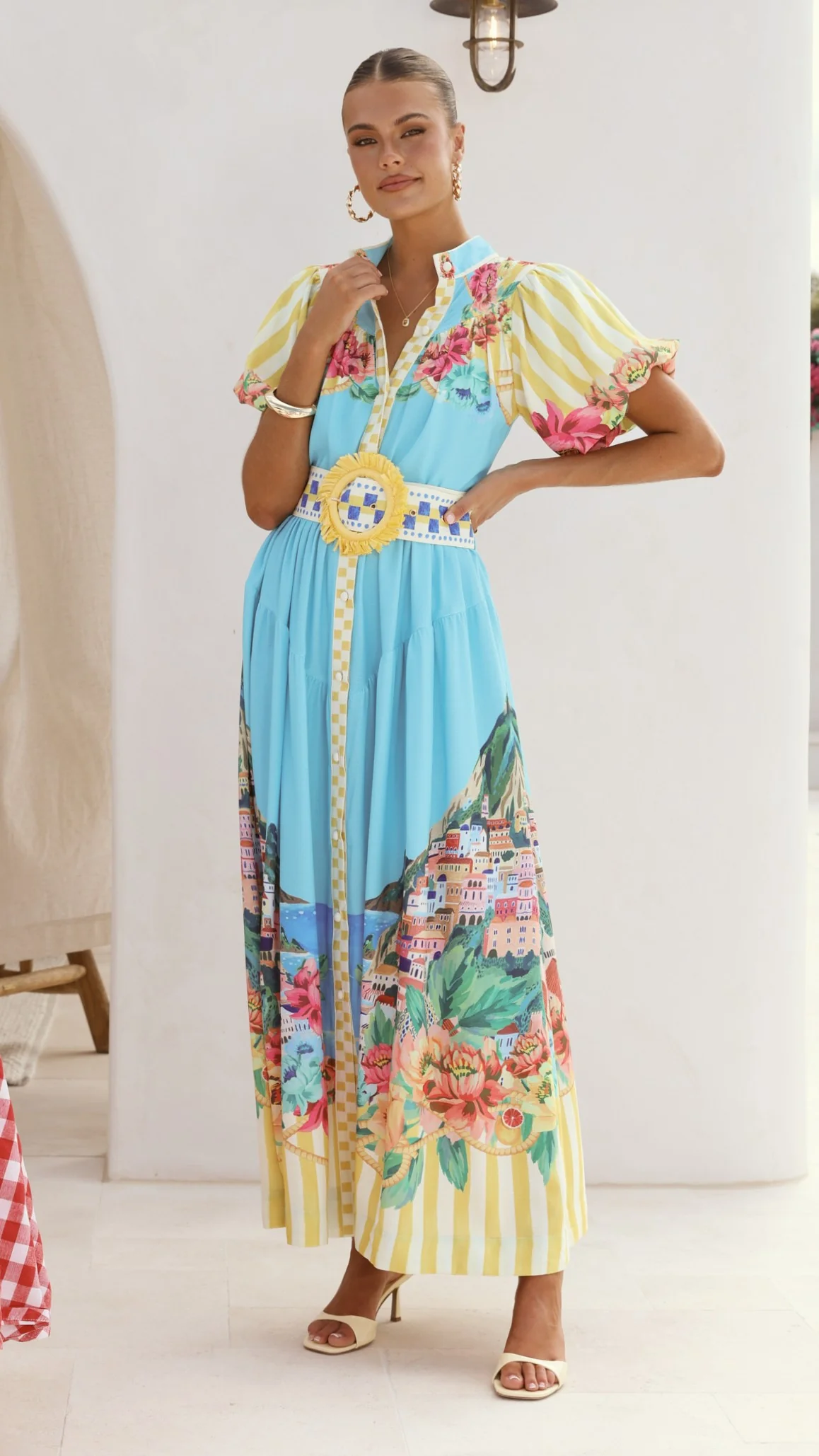 Bloom Maxi Dress - Positano Blue - Image 8
