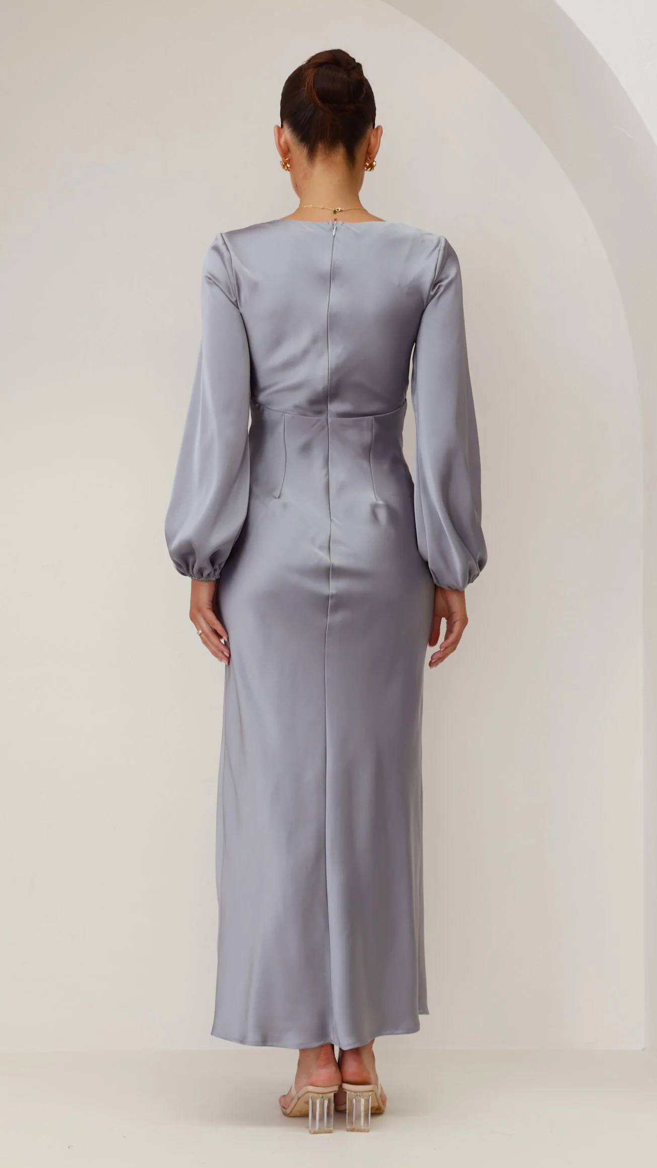 Brigitte Maxi Dress - Steel Blue - Image 2