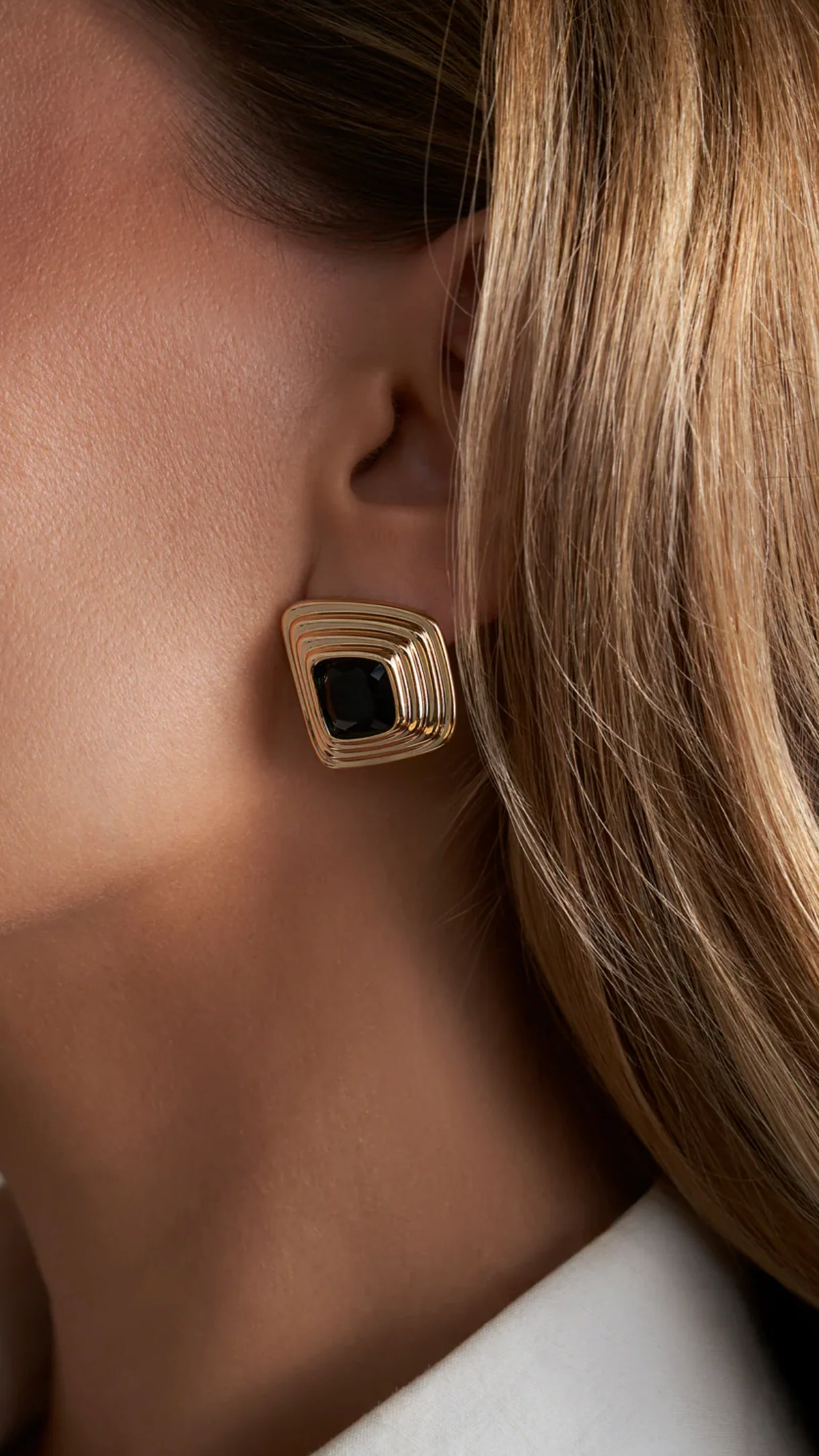 Bronnie Earrings - Gold / Black - Image 2