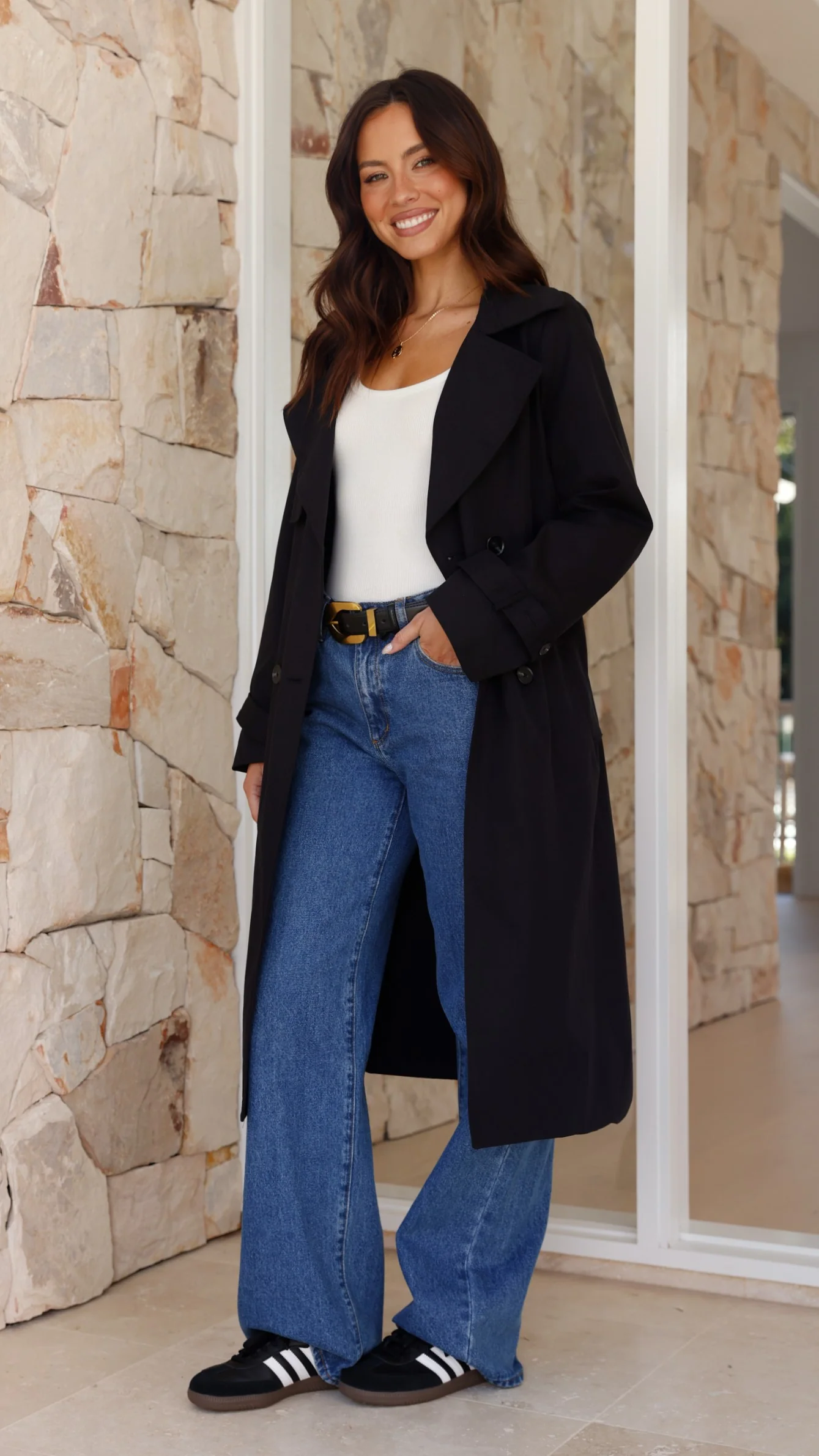 Byron Trench Coat - Black - Image 12