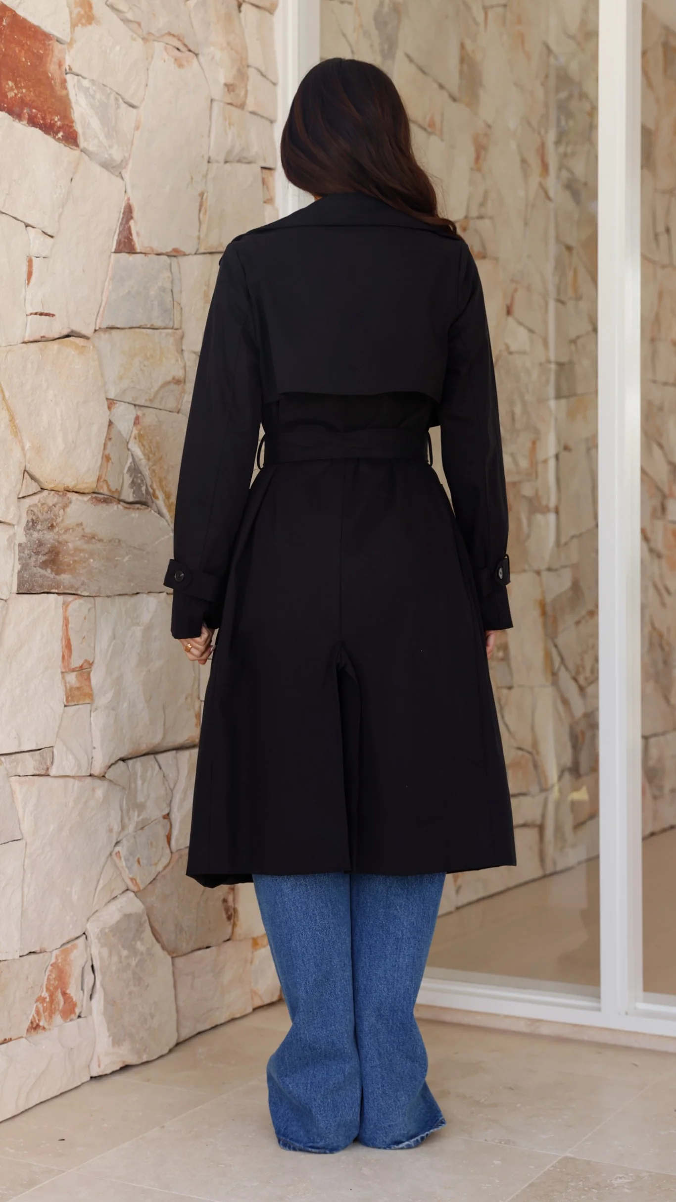 Byron Trench Coat - Black - Image 17