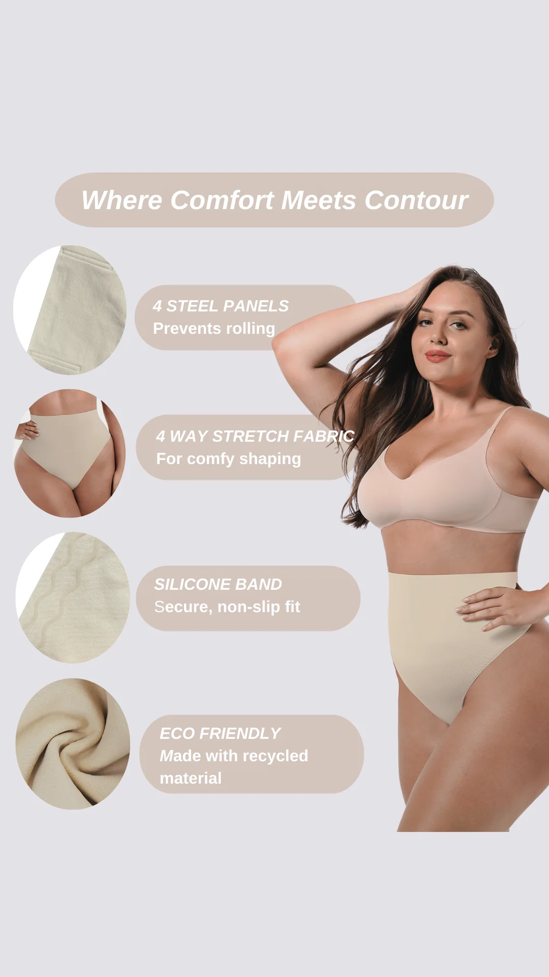 BZEZ Mid Fit Control Thong - Bare - Image 5