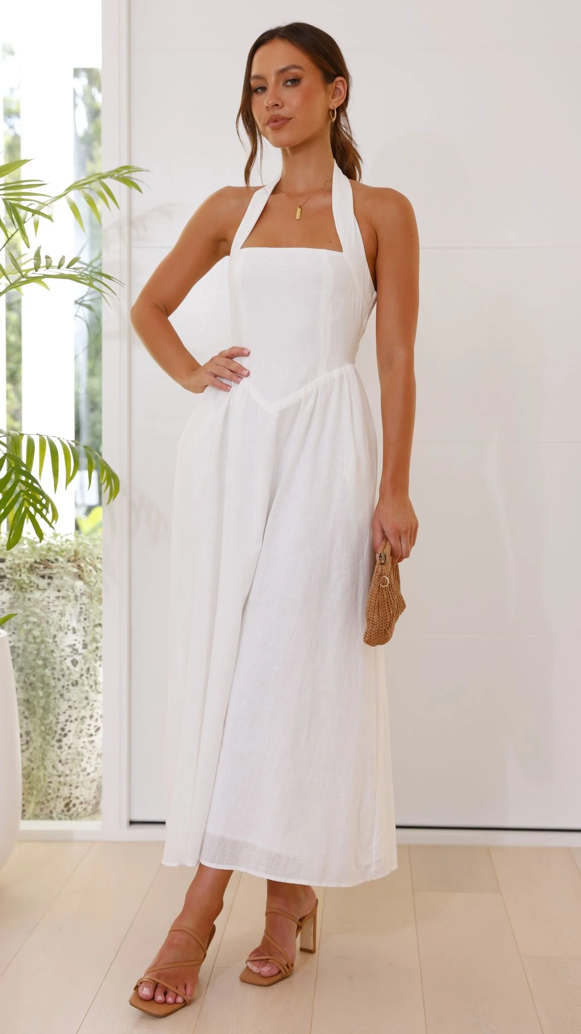 Caden Maxi Dress - White - Image 10