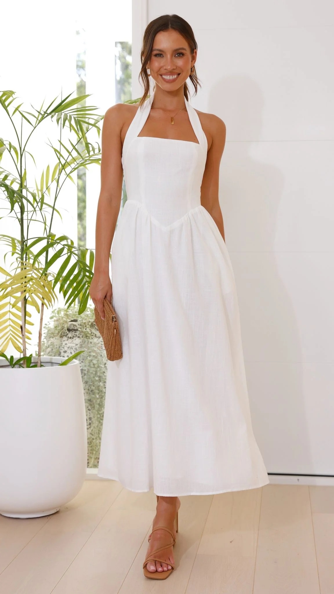 Caden Maxi Dress - White - Image 11