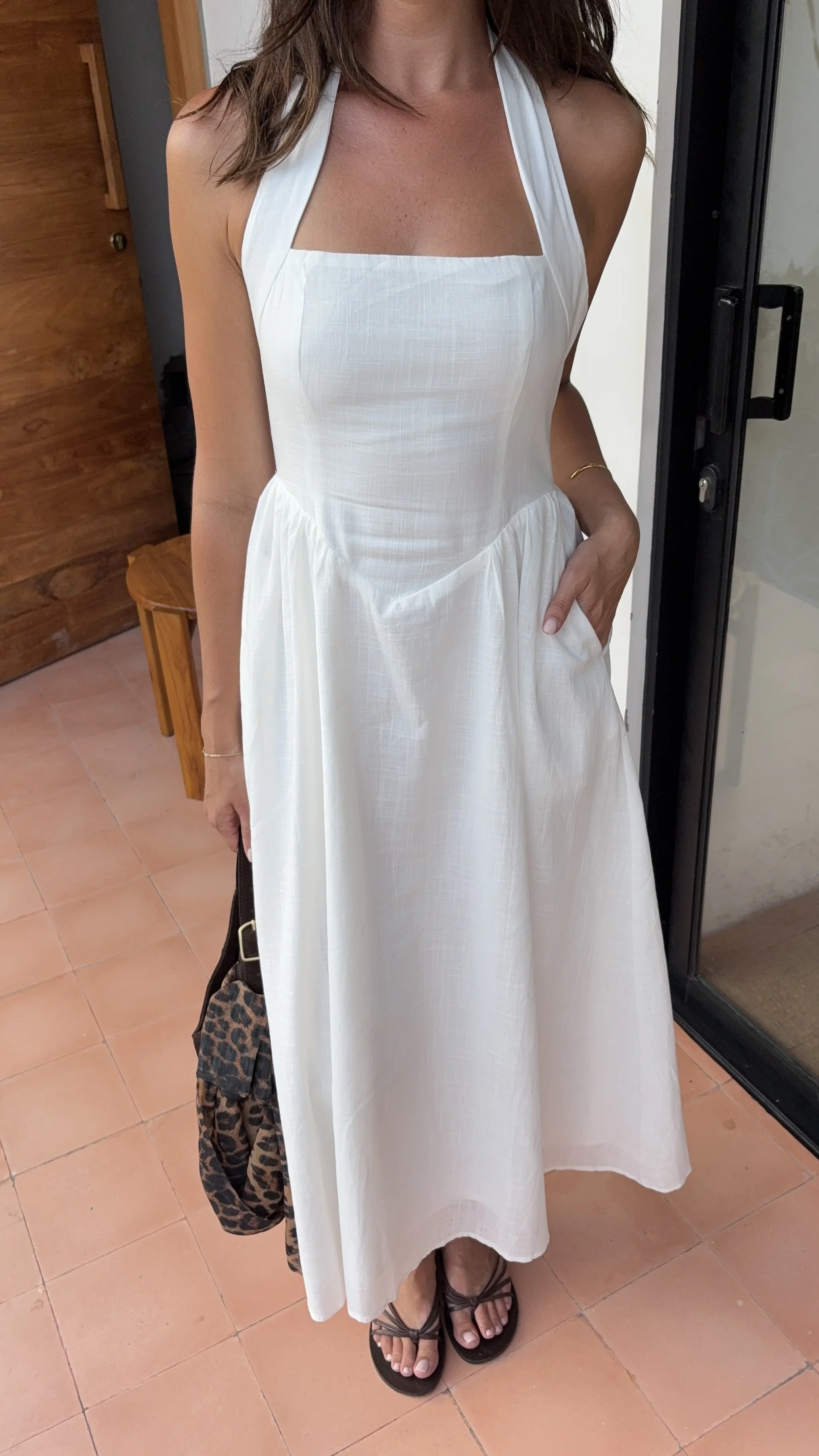 Caden Maxi Dress - White - Image 12