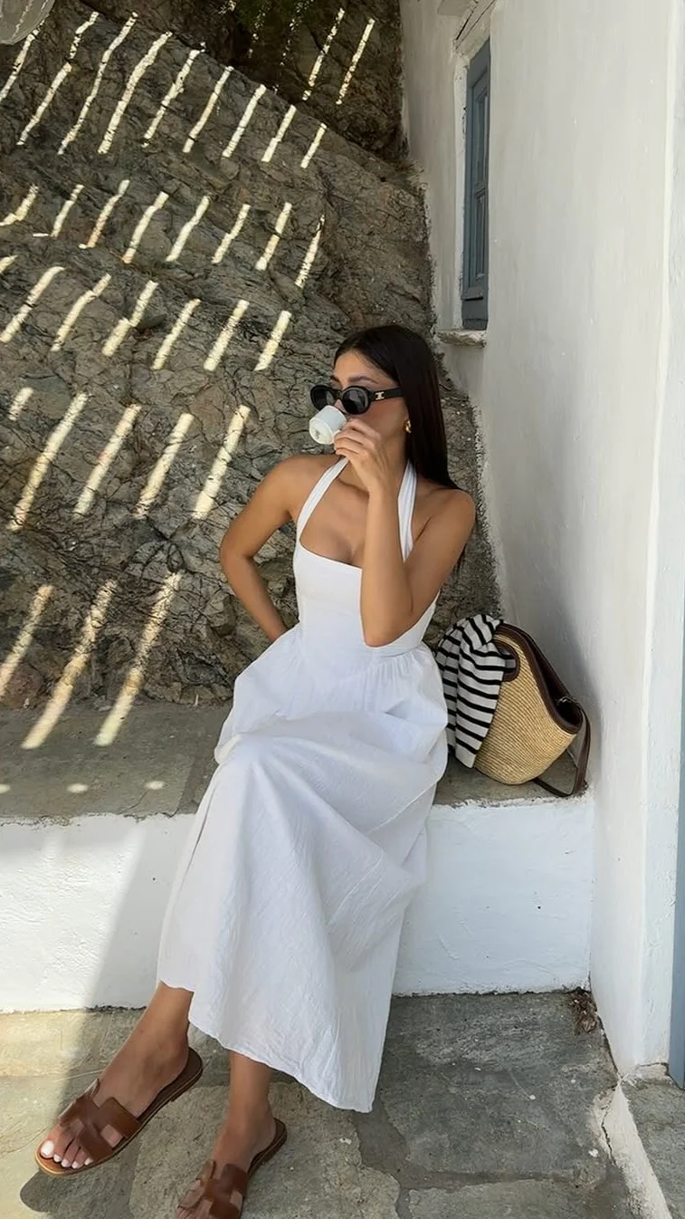 Caden Maxi Dress - White - Image 16
