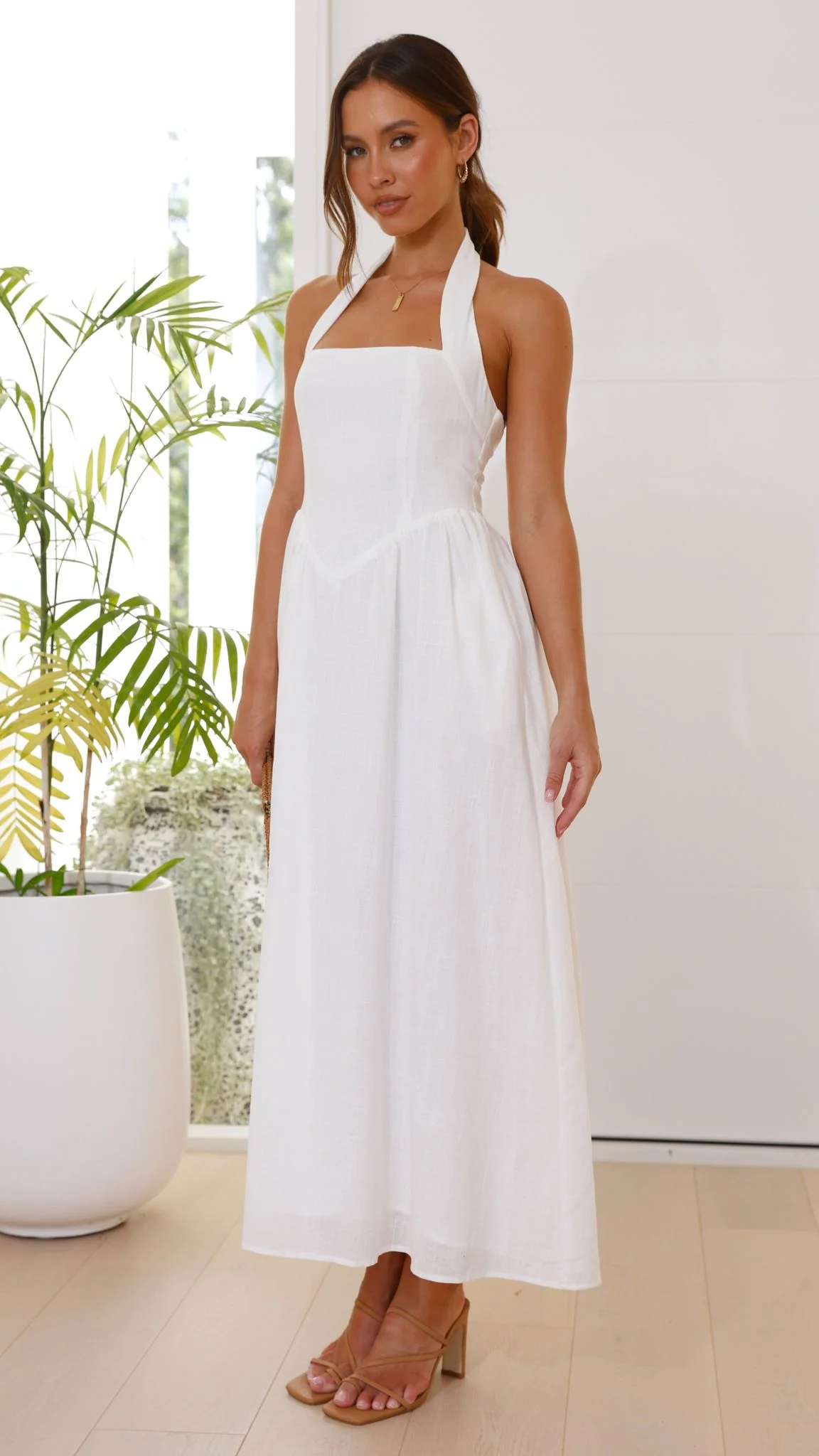 Caden Maxi Dress - White - Image 4