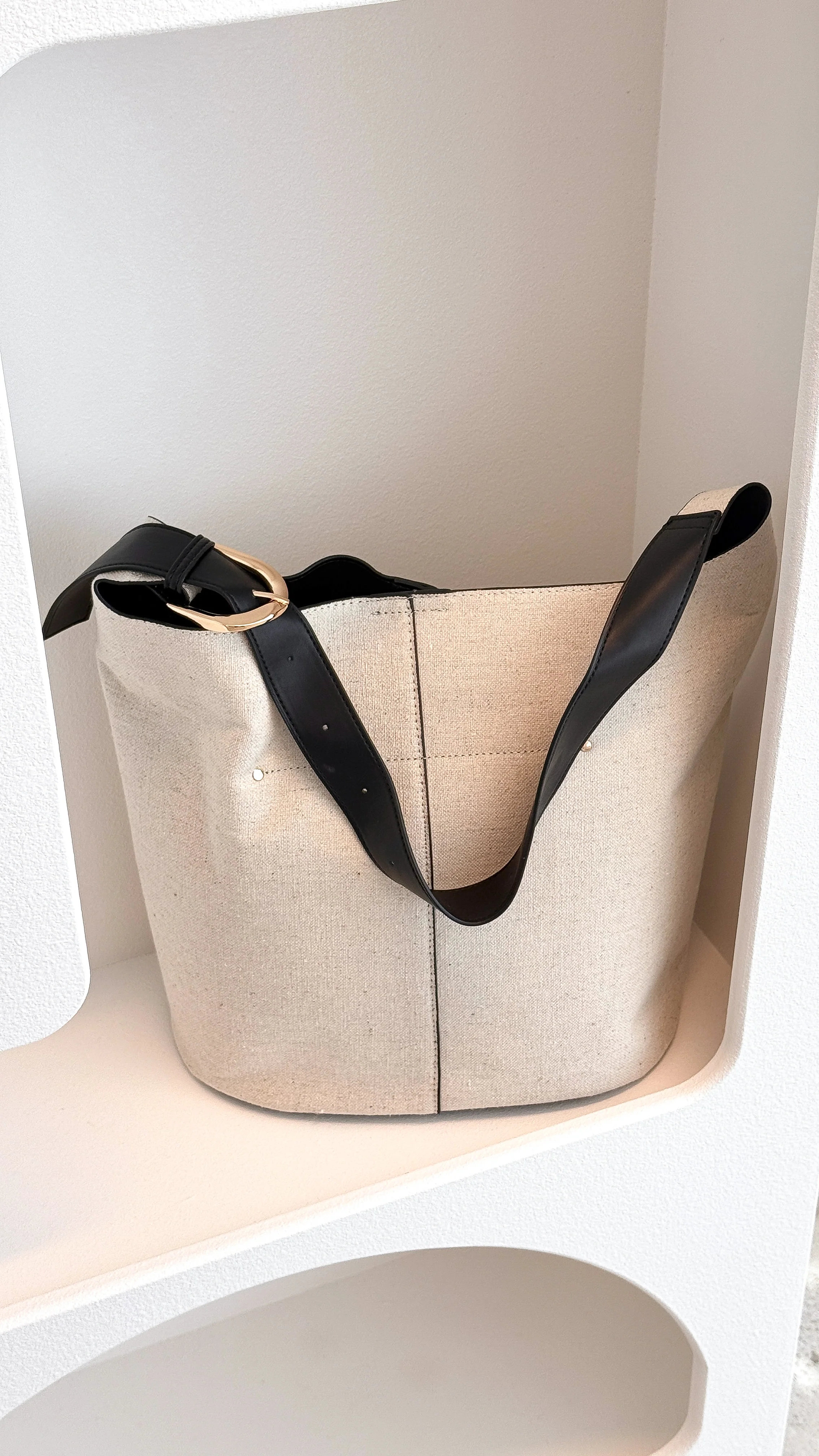 Cali Shoulder Bag - Bone Linen - Image 3