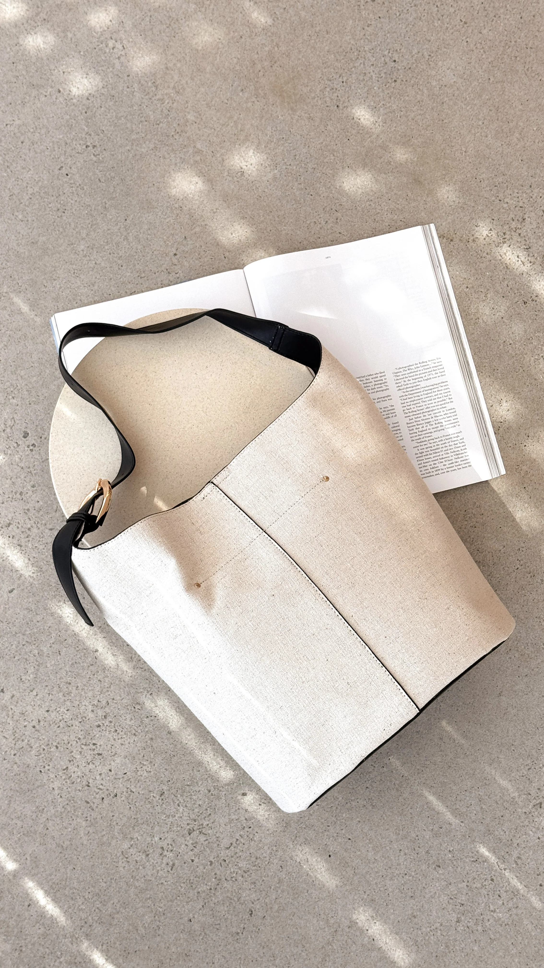 Cali Shoulder Bag - Bone Linen - Image 4