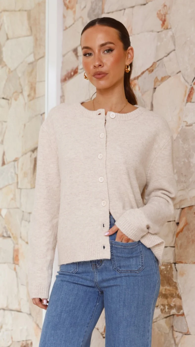 Carinna Knit Jumper - Beige - Image 4