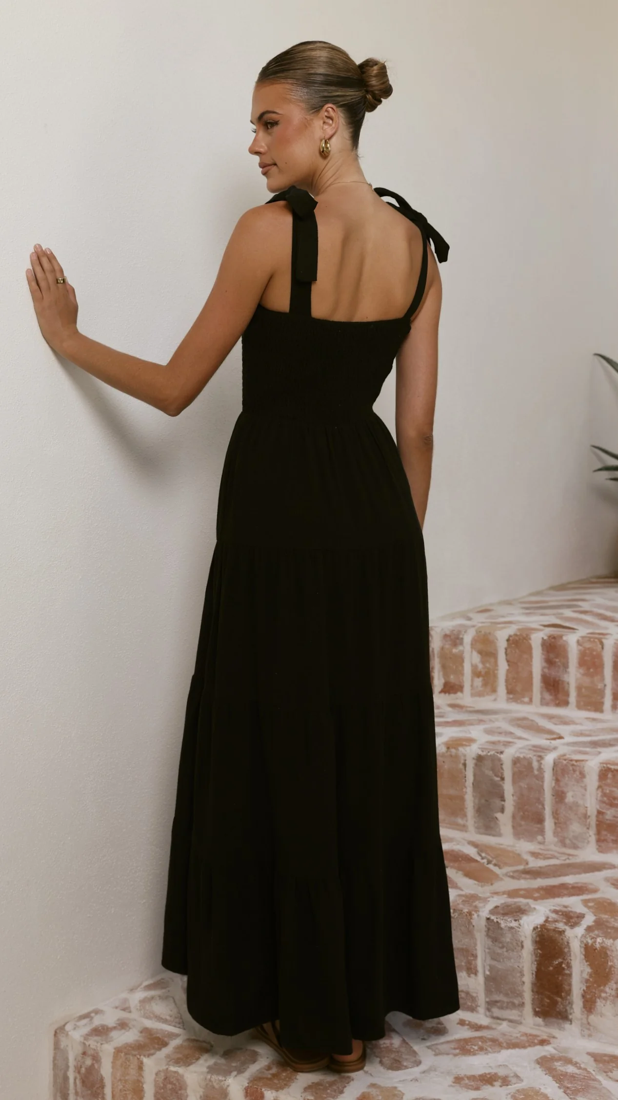 Carlina Tiered Maxi Dress - Black - Image 2