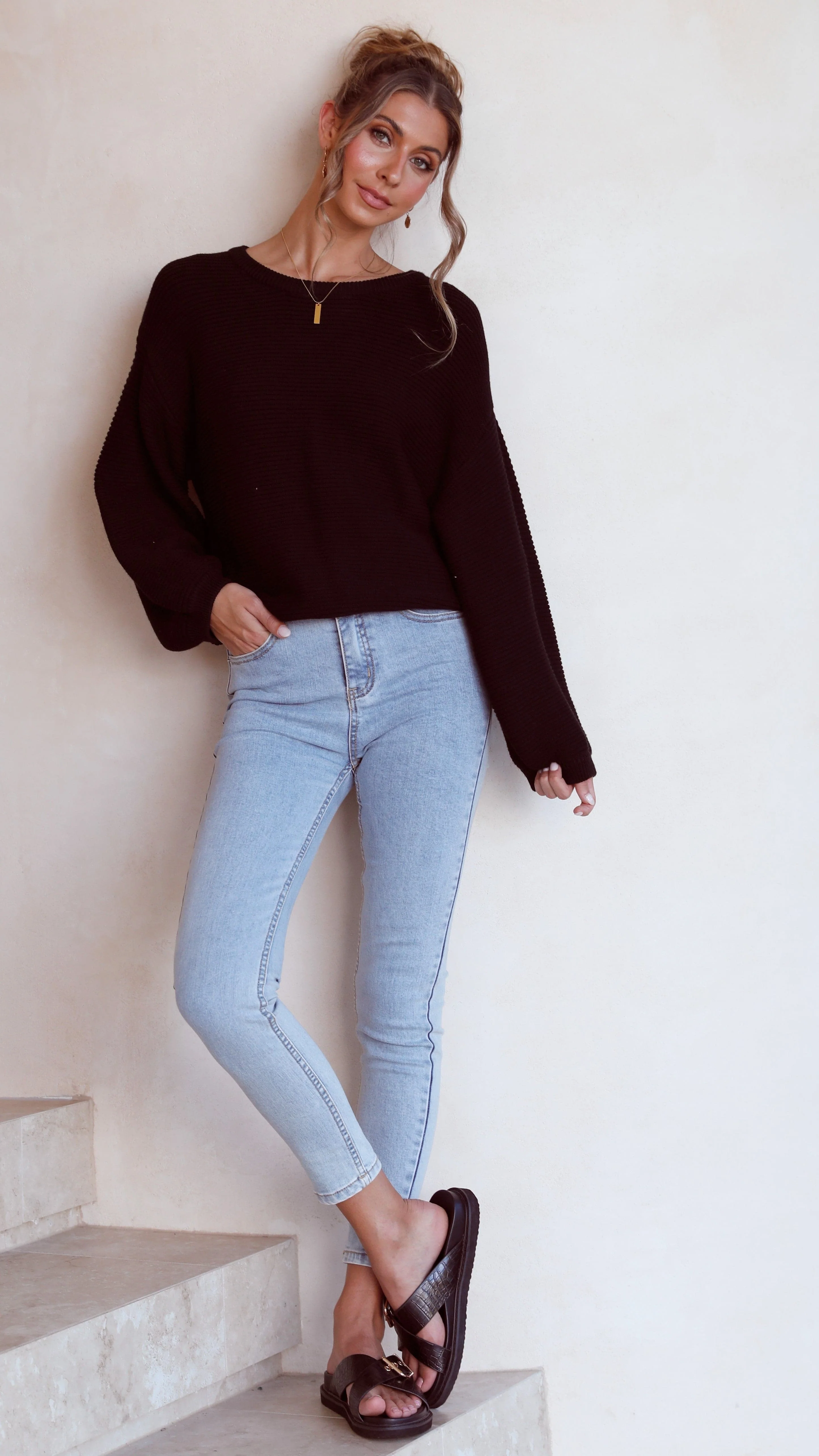 Carmel Knit - Black - Image 15