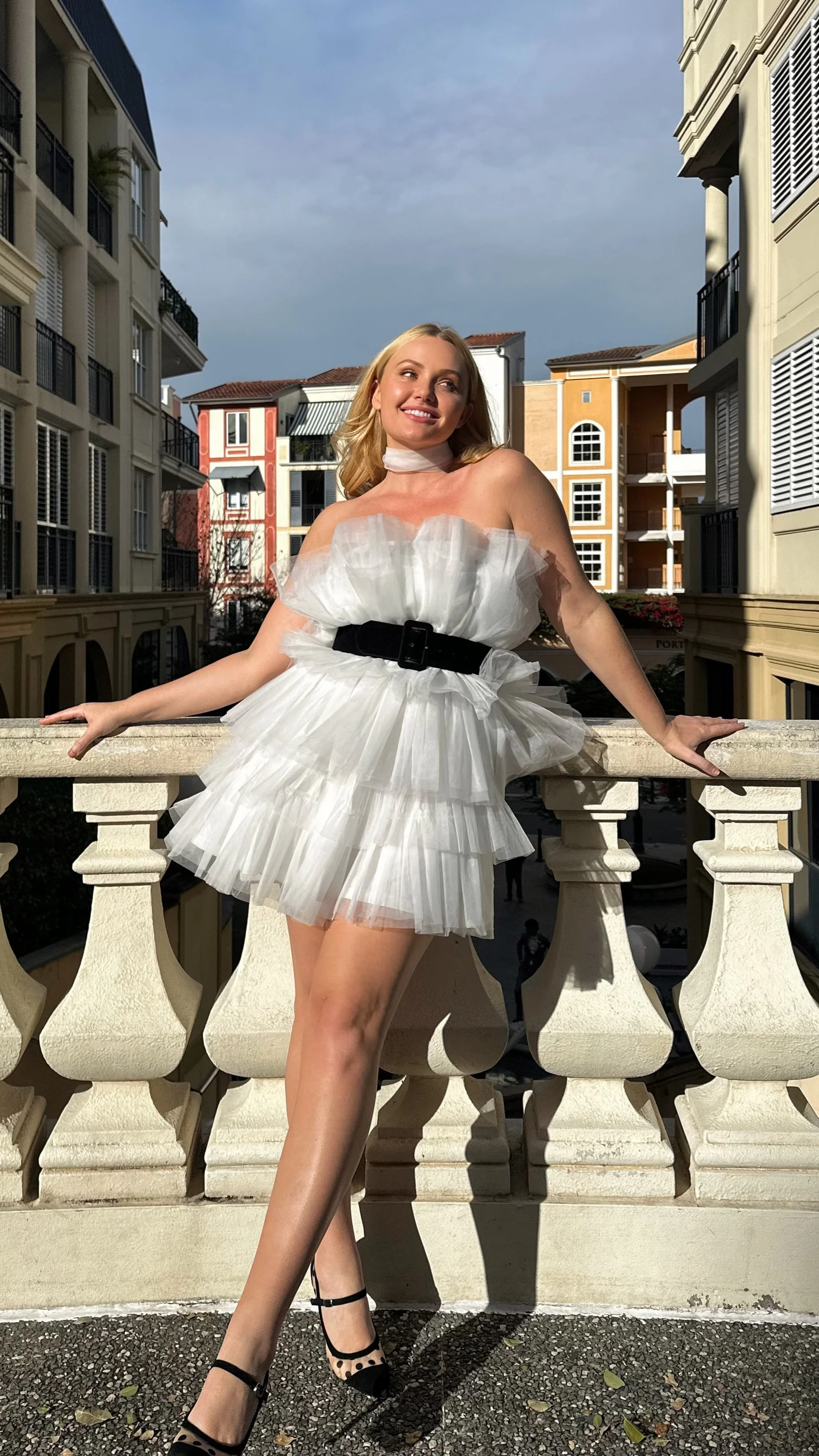 Carrie Mini Dress - White - Image 10